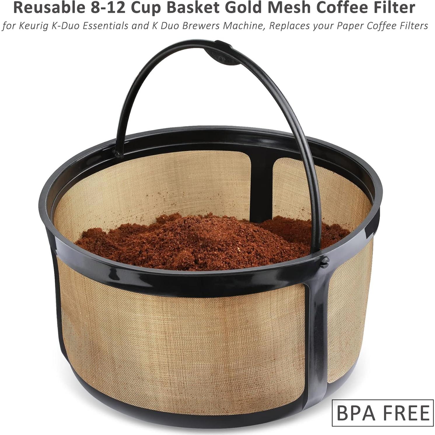 Filtro de café reutilizable FIRJOY para Keurig K-Duo 8-12 tazas