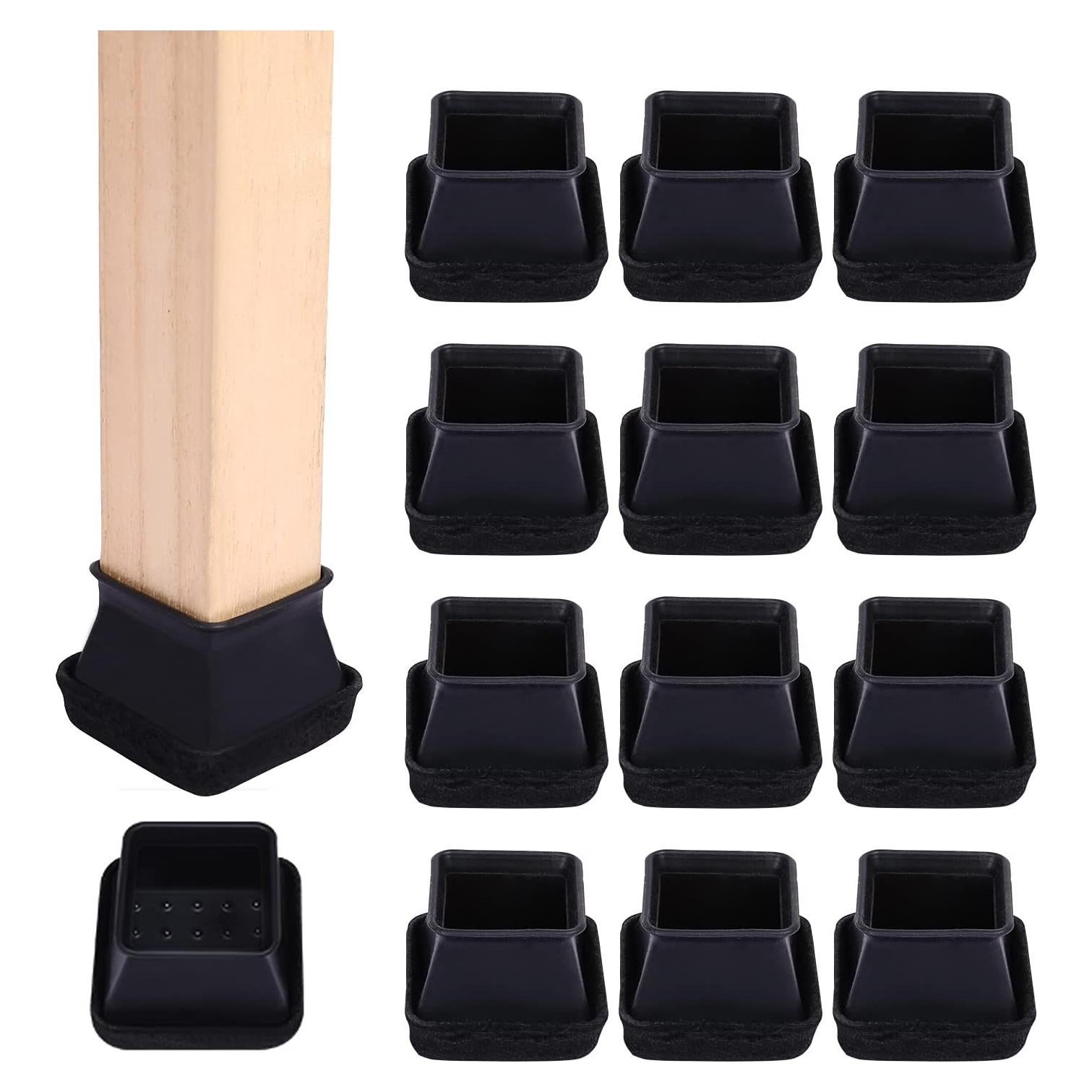 Ezprotekt 24 Protectores de Piso de Silicona Cuadrados 2.54-3.05cm Negro