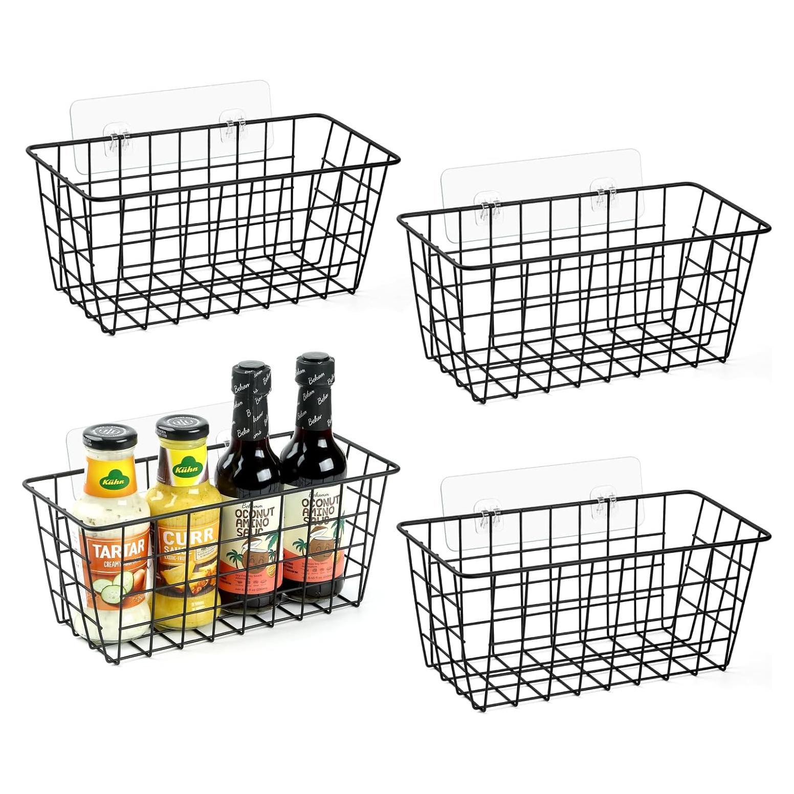 Cestas de Almacenamiento Colgantes ZUSHALLMY 2 Piezas Metal