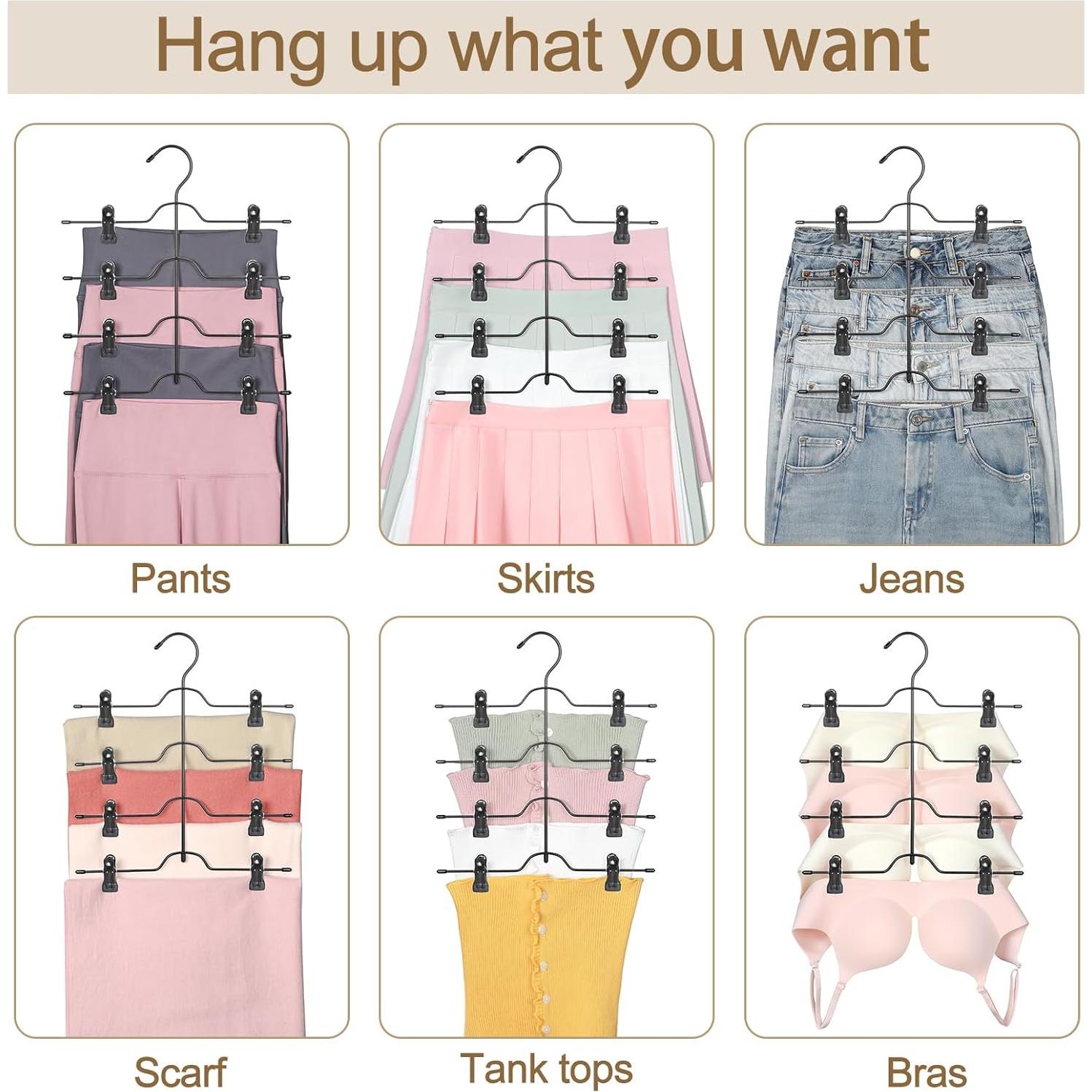 Colgador de Pantalones Ahorra Espacio Topia CT73B - 2 Pack