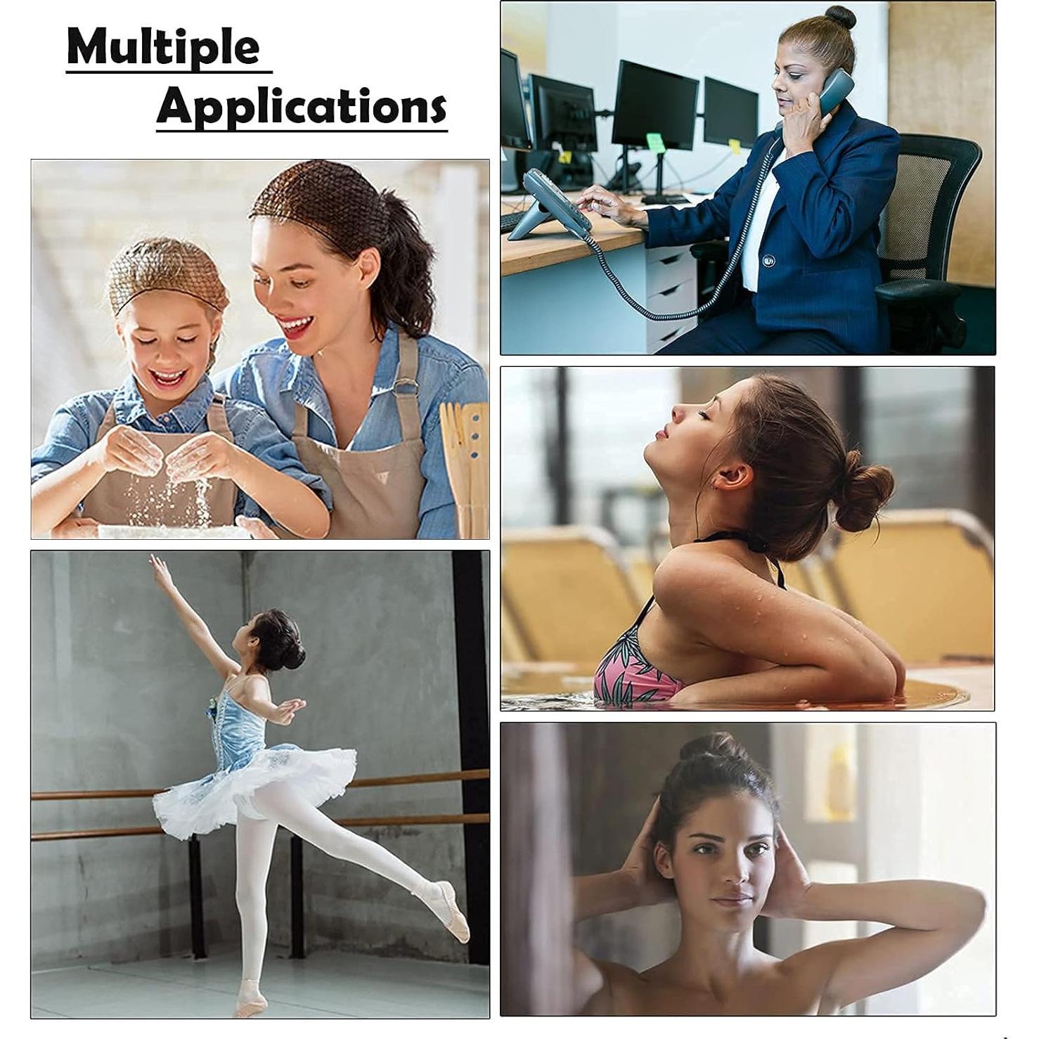 Redes para Cabello Invisibles TonJin - 50 Piezas + 10 Horquillas