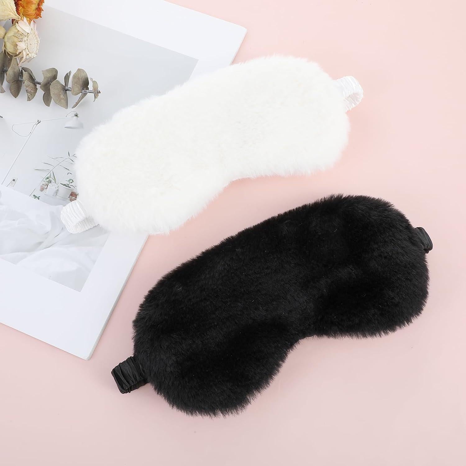 2 Pcs Máscaras de Ojos de Felpa Ajustables Dimeho - Suaves y Cómodas