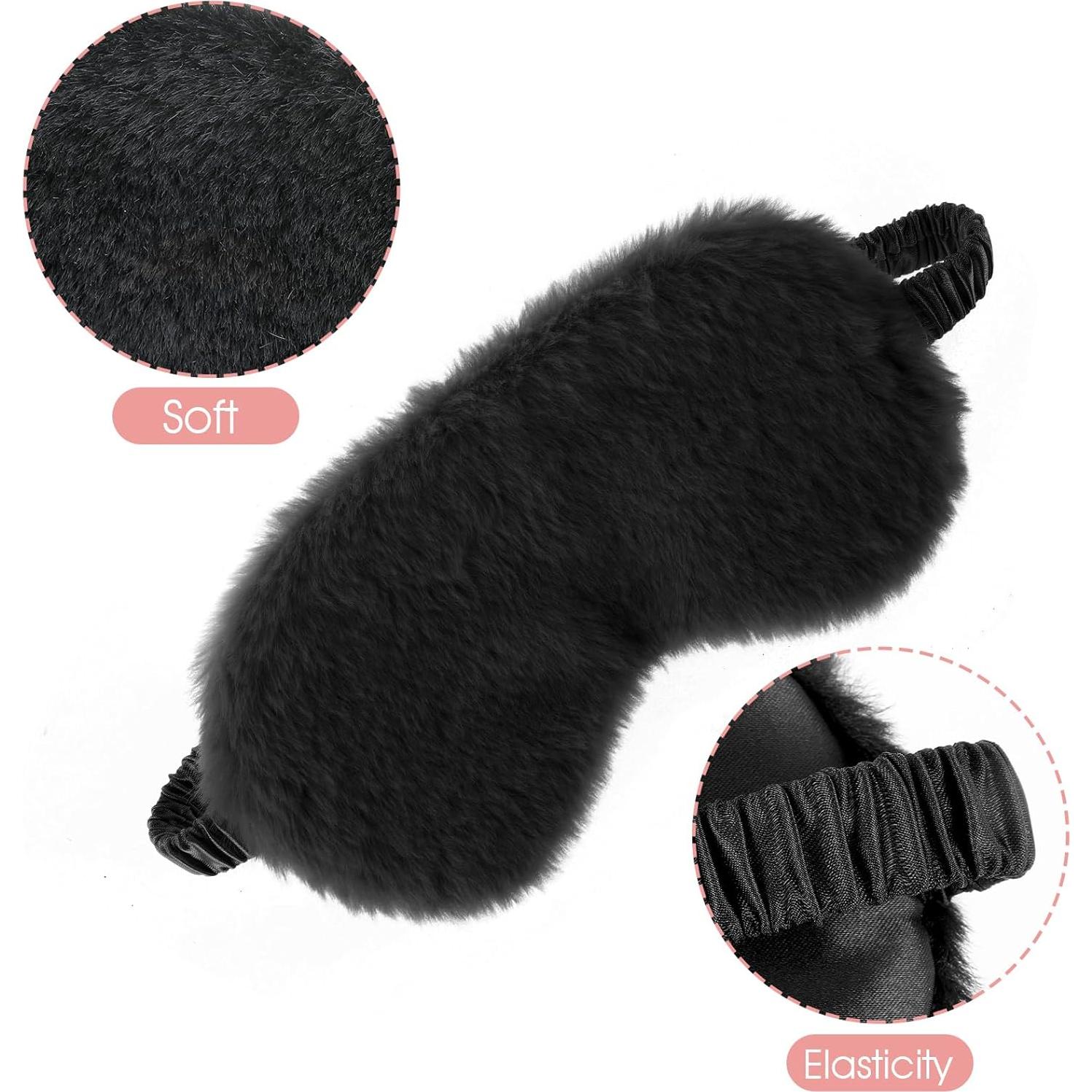 2 Pcs Máscaras de Ojos de Felpa Ajustables Dimeho - Suaves y Cómodas