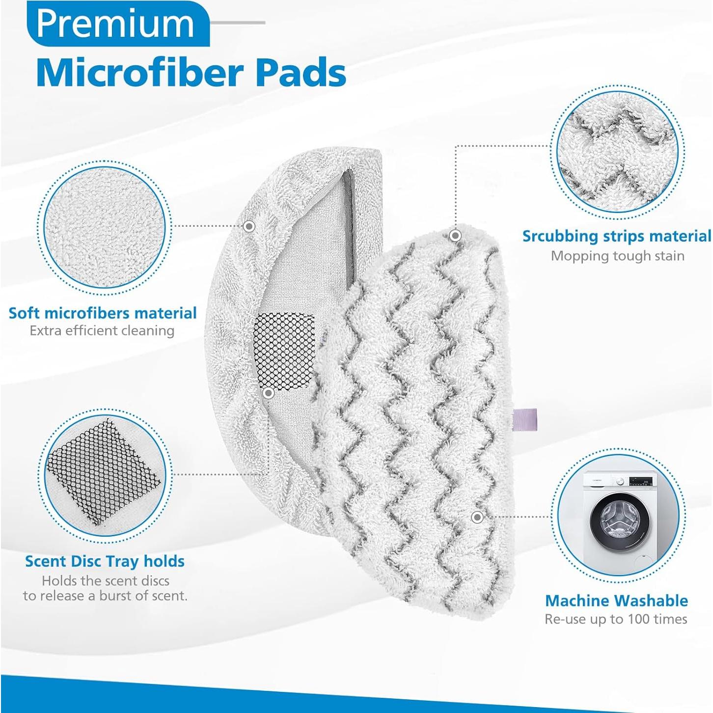 Almohadillas de Mopa de Vapor iSingo 1940 para Bissell 8 Pzas