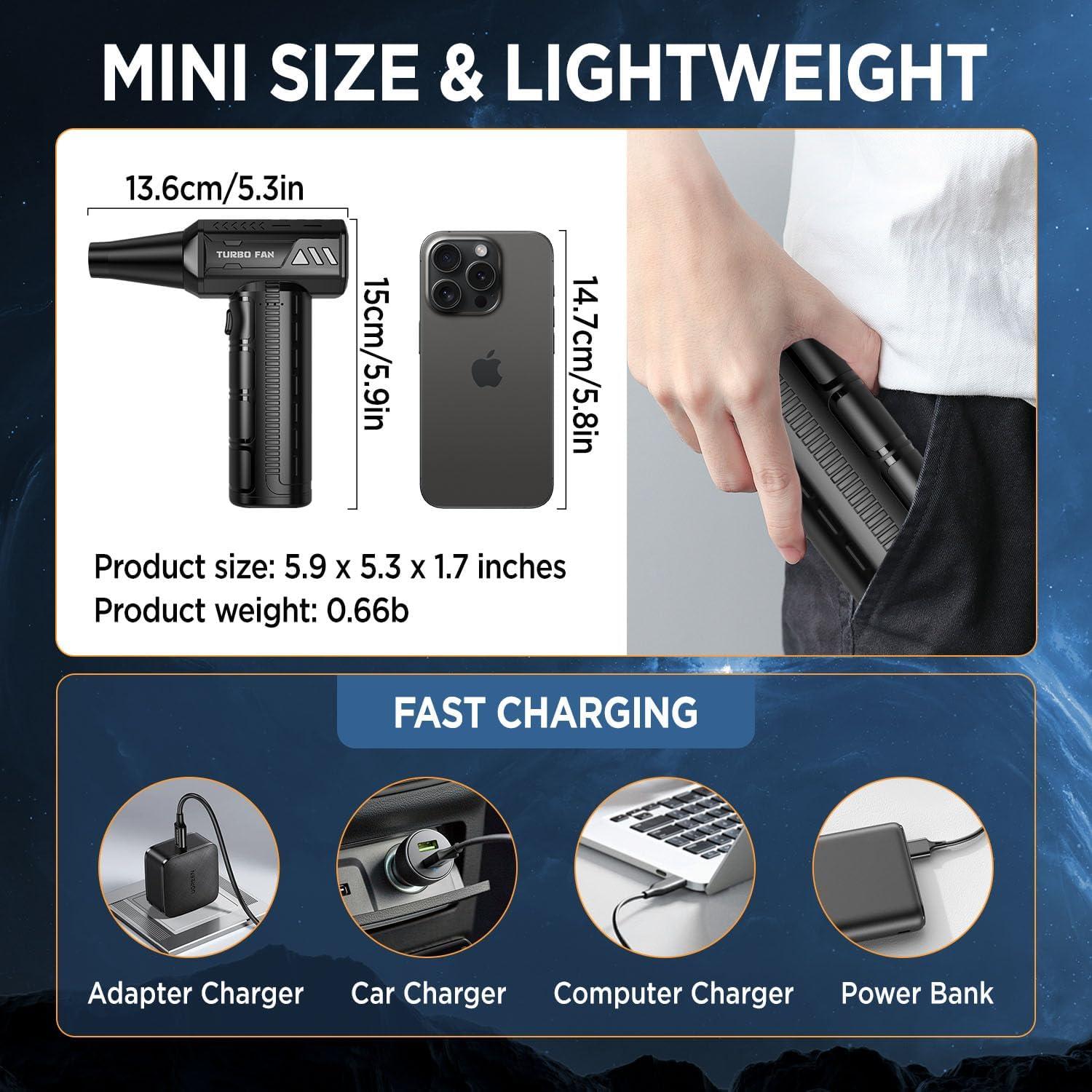 Soplador de Aire Comprimido CAGIWIRU 300000RPM Recargable