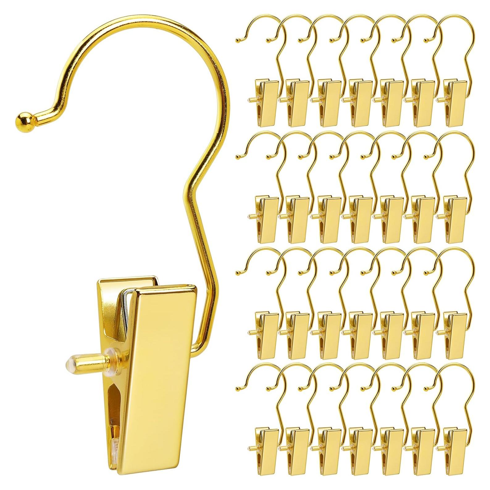 Clips de Botas Dorados Amber Home 24PCS - Ganchos Portátiles