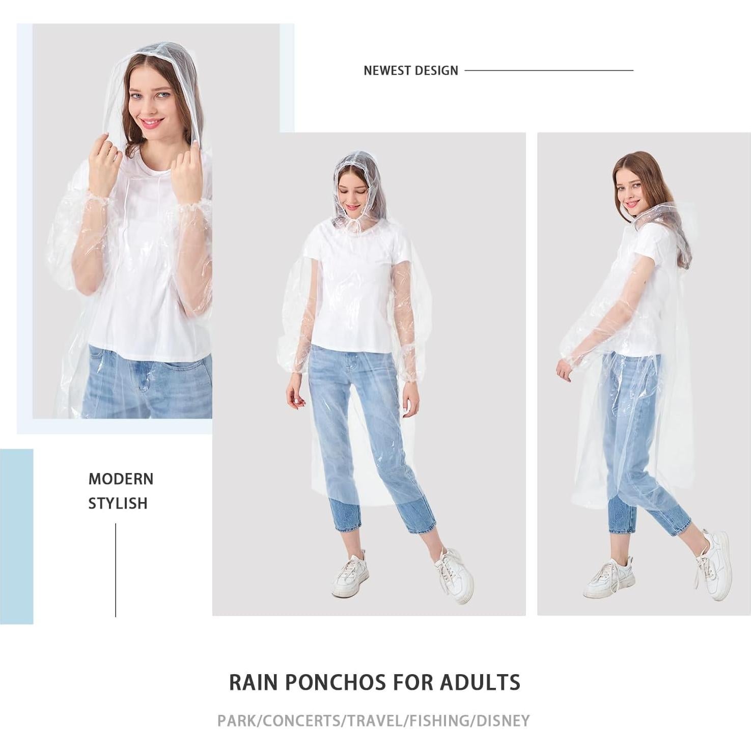 Ponchos de Lluvia Desechables TUNCHMO 6 Paquetes Adultos y Niños