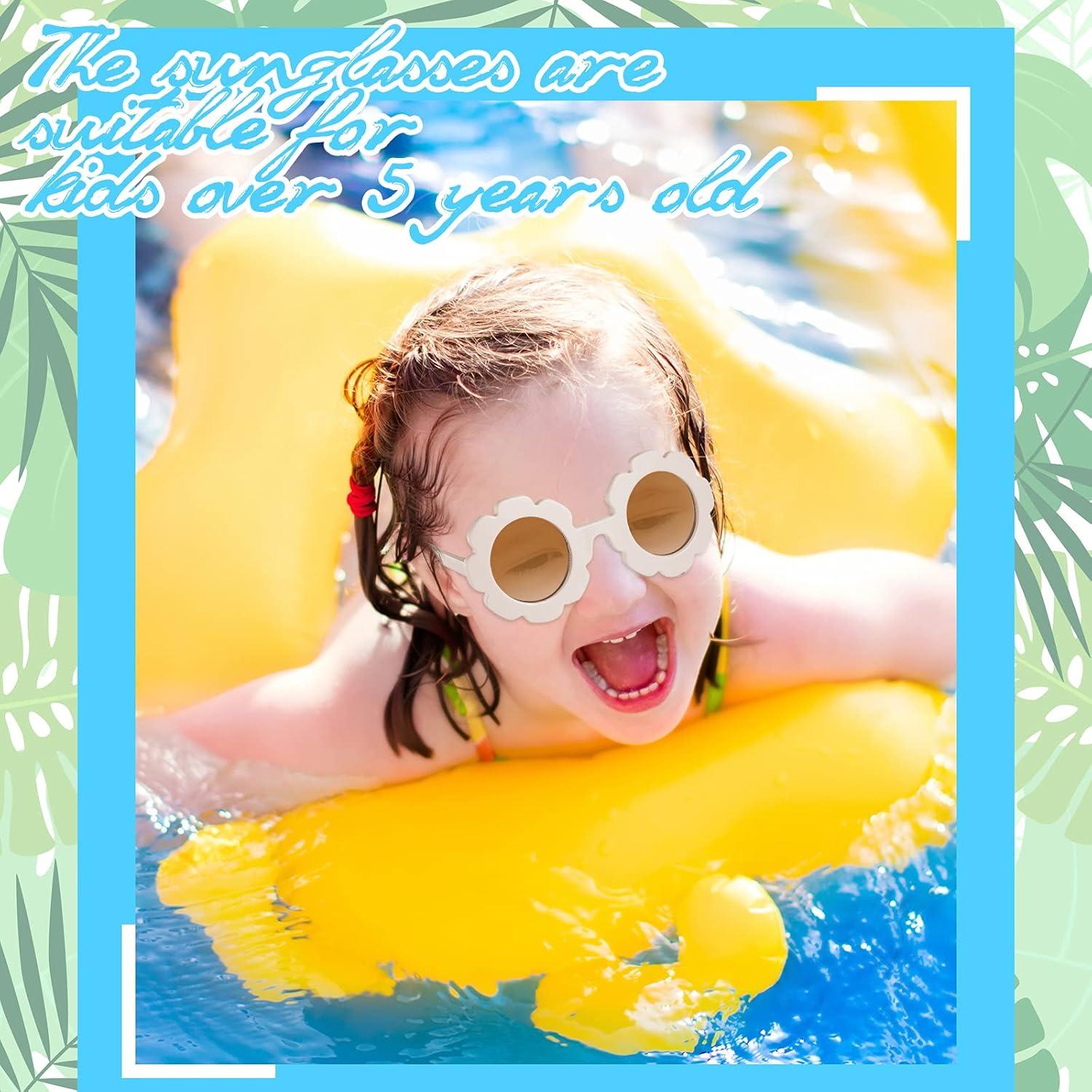 Gafas de sol redondas de flores para niños Frienda 6 piezas