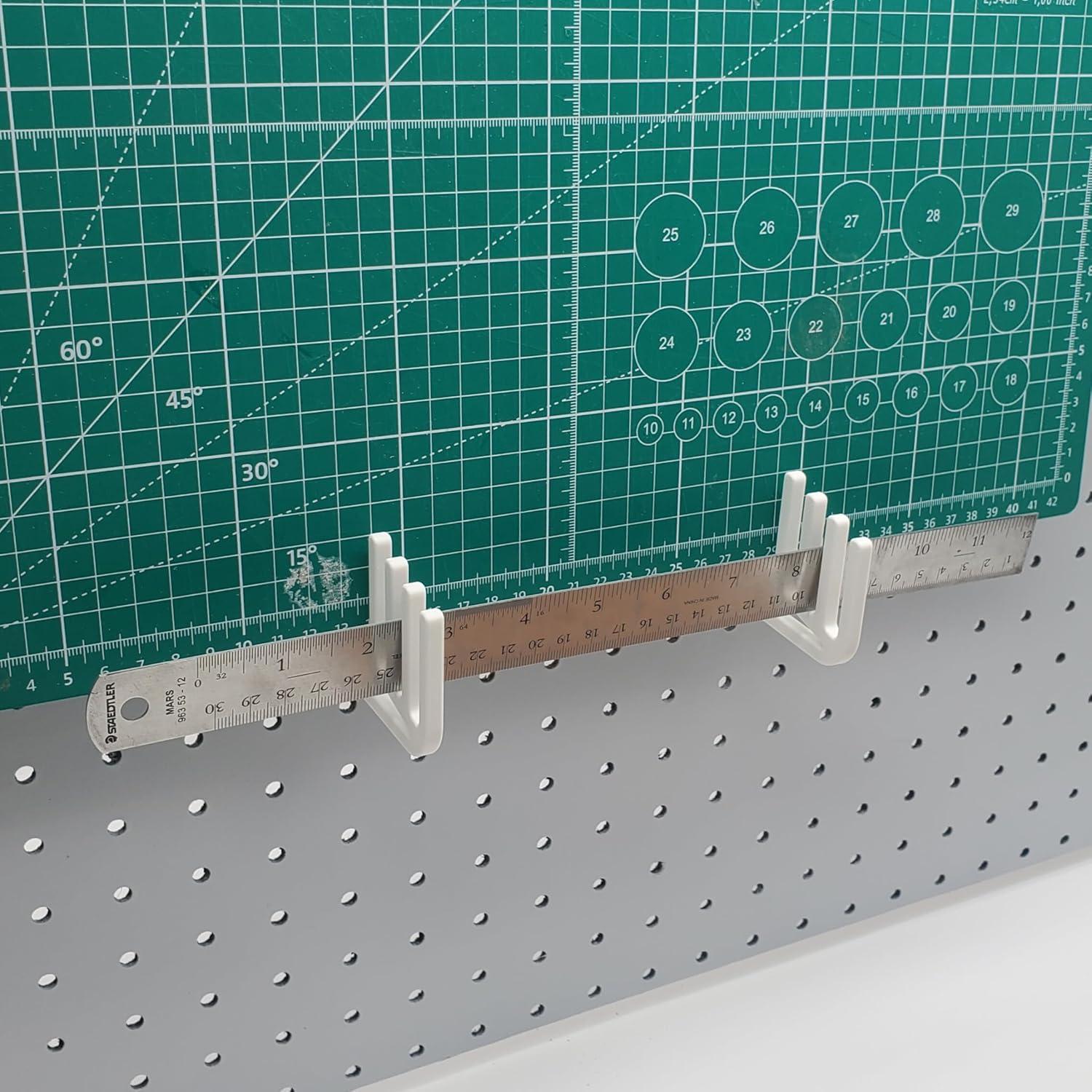 Soporte de Almacenamiento para Reglas Genérico 5 Espacios Blanco Mate