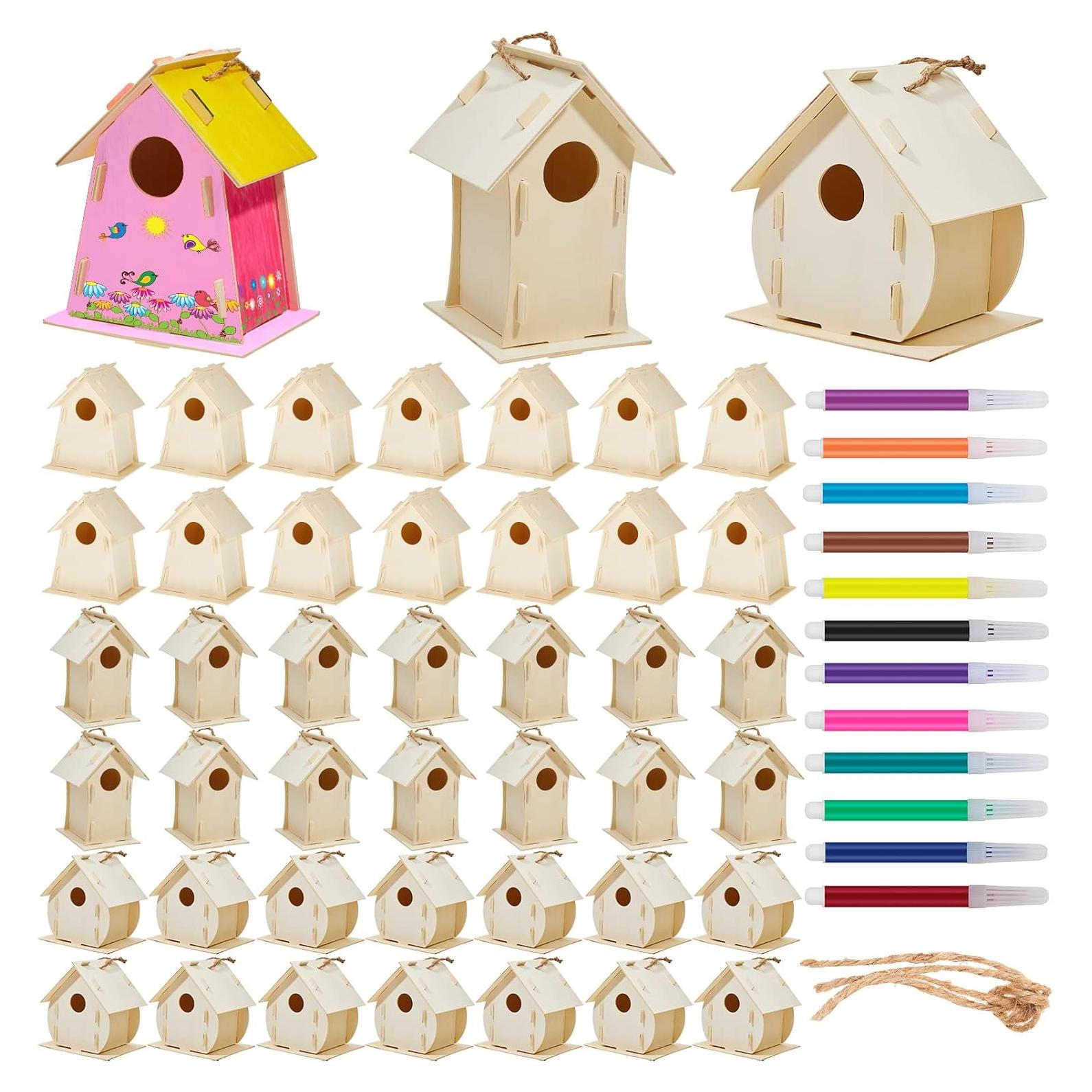 Kit de Casa para Pájaros Deekin - 21 Piezas DIY con Pintura