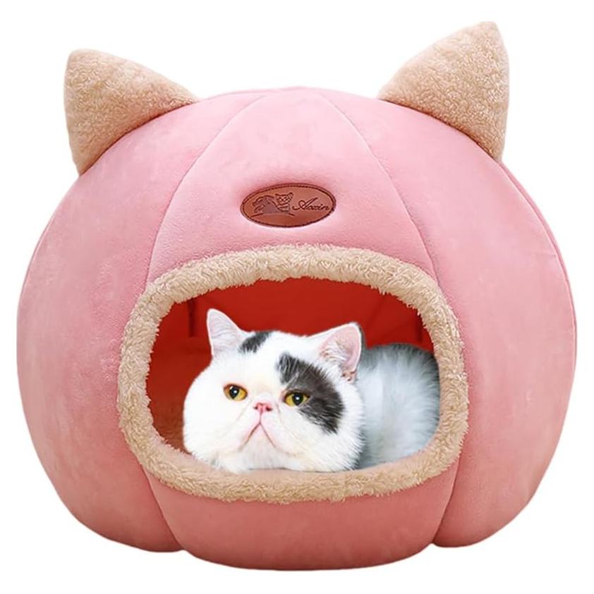 Cama Cueva para Gatos KooTeedd Rosa L-36.1 cm Suave y Cálida