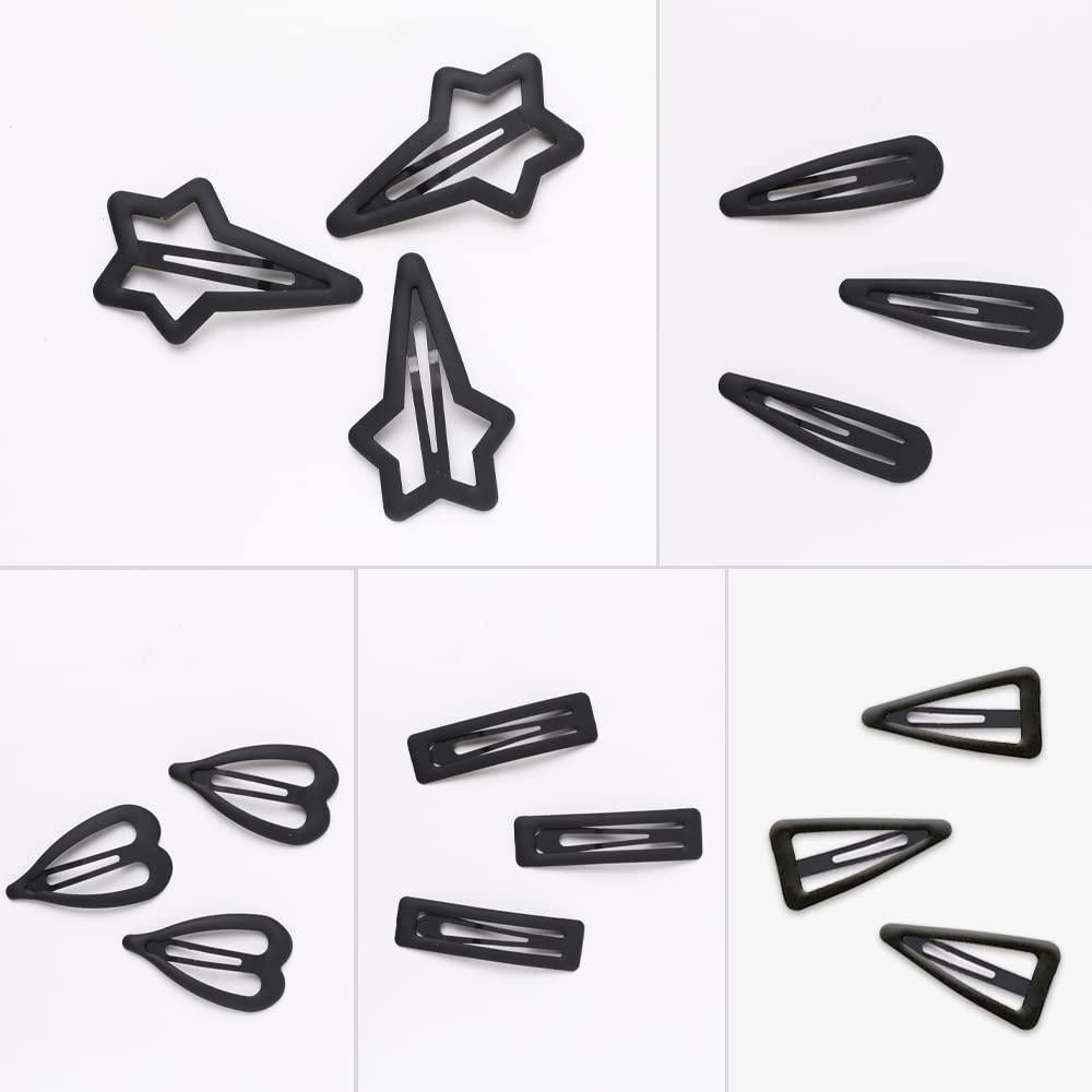 15 Clips de Pelo Antideslizantes Yerpkefey en Color Negro