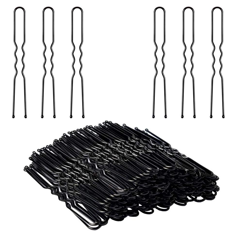 Pinzas para Cabello en U IKOCO 80 Piezas 6.1 cm Negro
