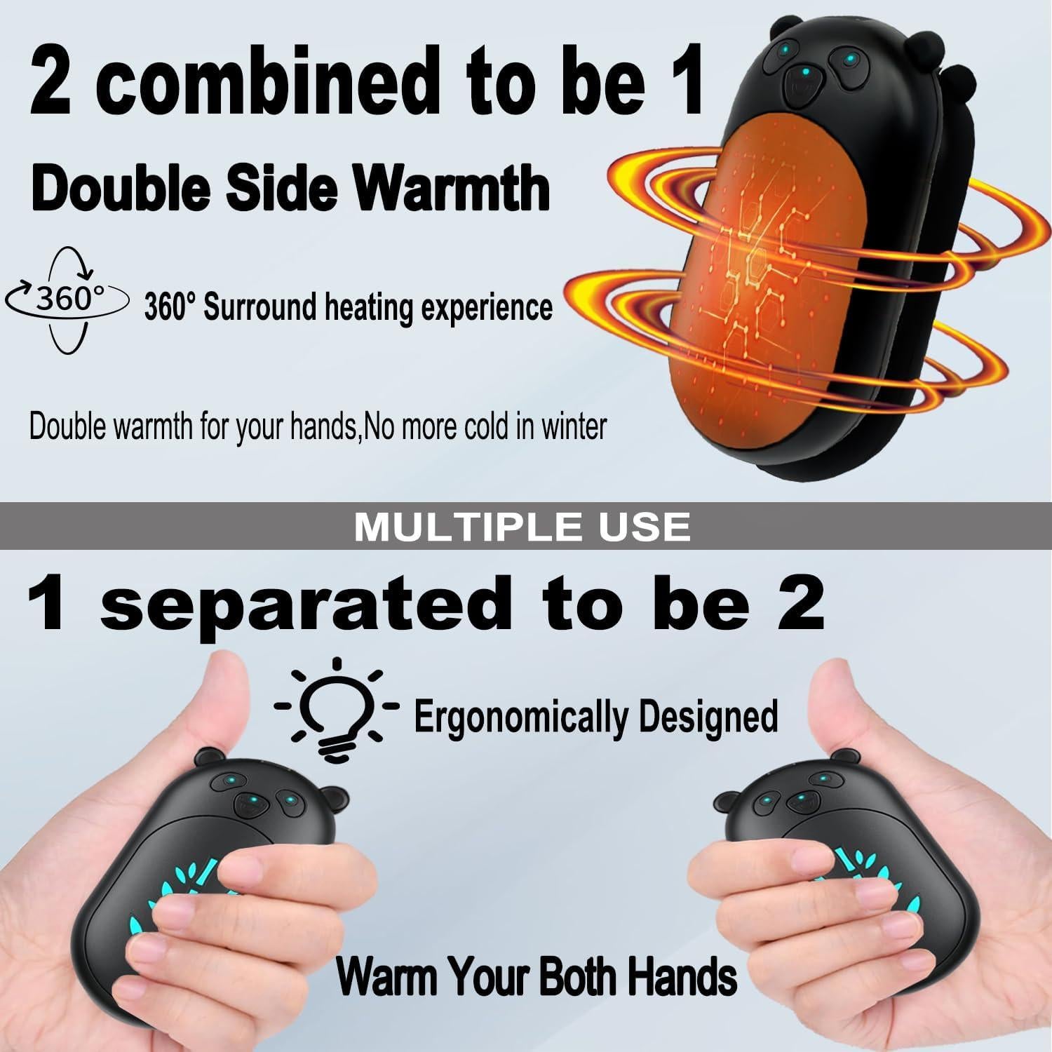 Calentadores de Manos Recargables BOANKODU AOY-716 6000mAh