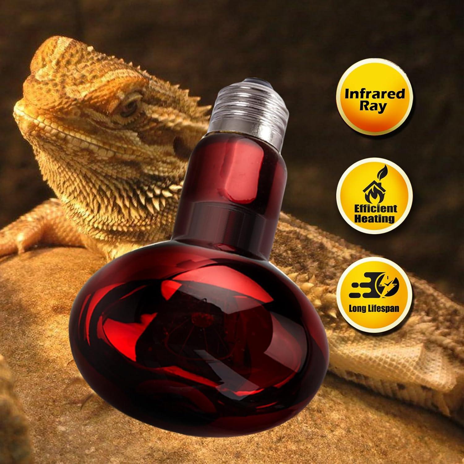 Bombillas de Calor UVA y Infrarrojas para Reptiles 75W - Waazoorep