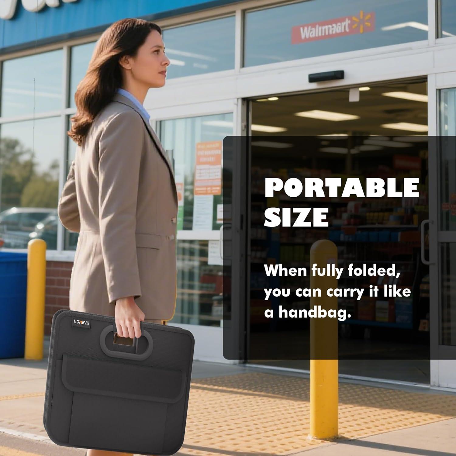 Organizador de Maletero Homeve Negro Plegable Impermeable 2 Compartimentos