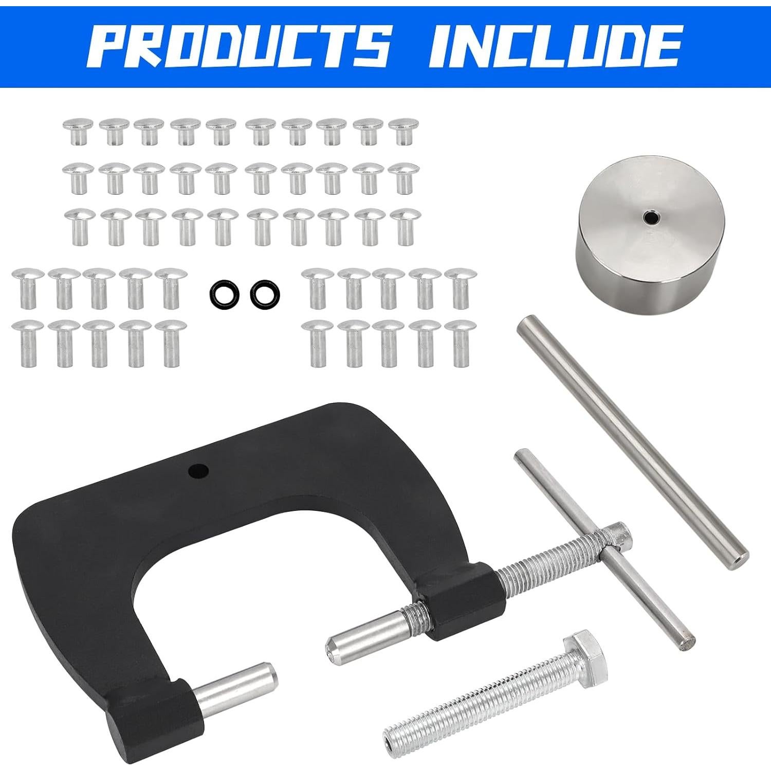 Kit de Remaches Semi Tubulares Foruly 50 Piezas para Reparación