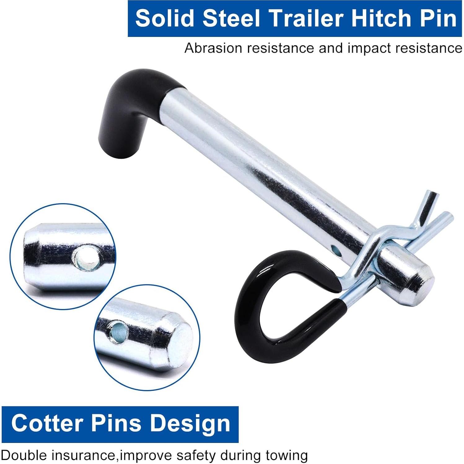 Pasador de Enganche de Remolque YuGtcen 1/2" (1.27 cm) Negro