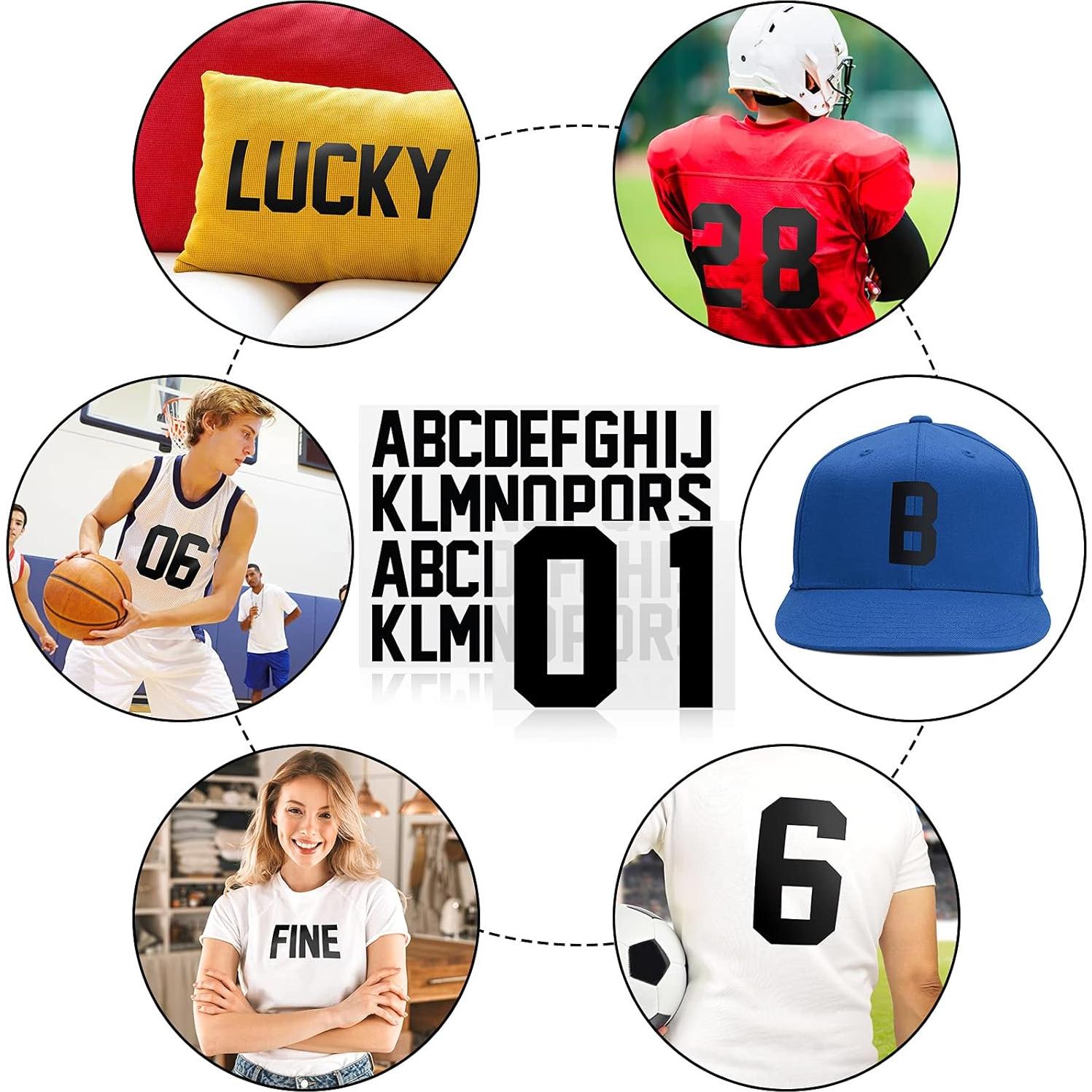 Set Letras y Números de Hierro Outus 216 Pcs Negro 8" y 2"