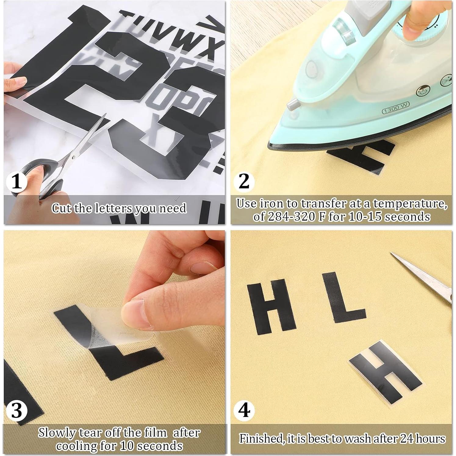 Set Letras y Números de Hierro Outus 216 Pcs Negro 8" y 2"