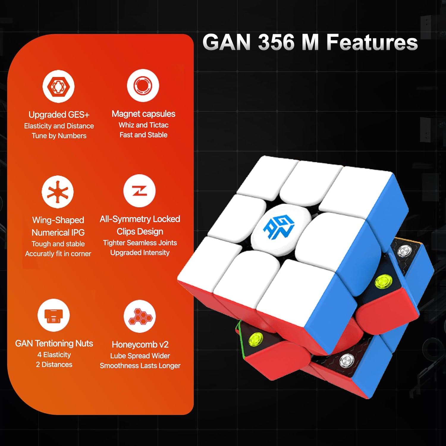Cubo de Velocidad Magnético GAN 356 M Lite 3x3 Ajustable
