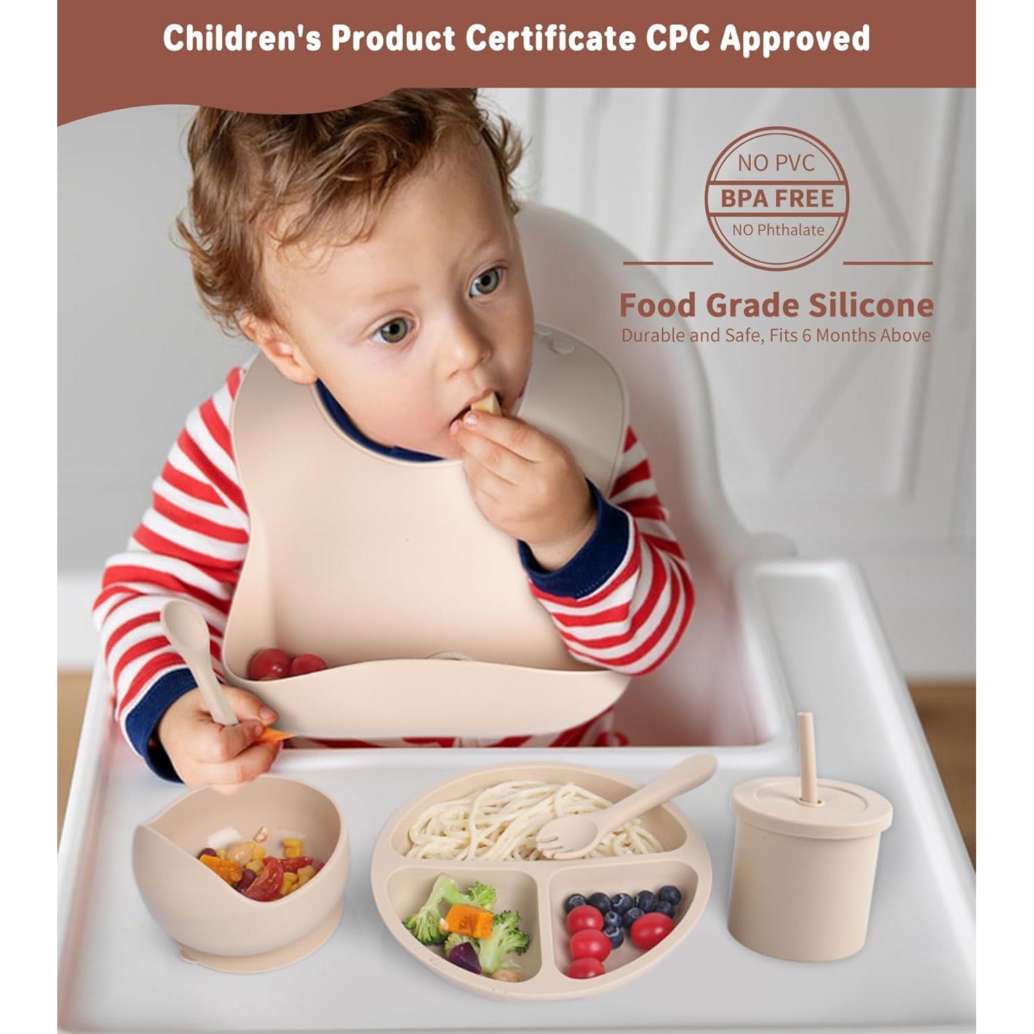 Conjunto de Alimentación para Bebés ECLIP de Silicona 10 Piezas