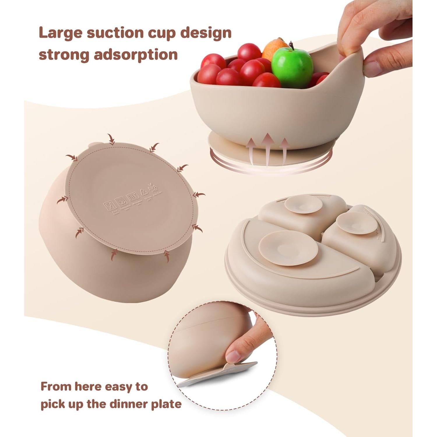 Conjunto de Alimentación para Bebés ECLIP de Silicona 10 Piezas