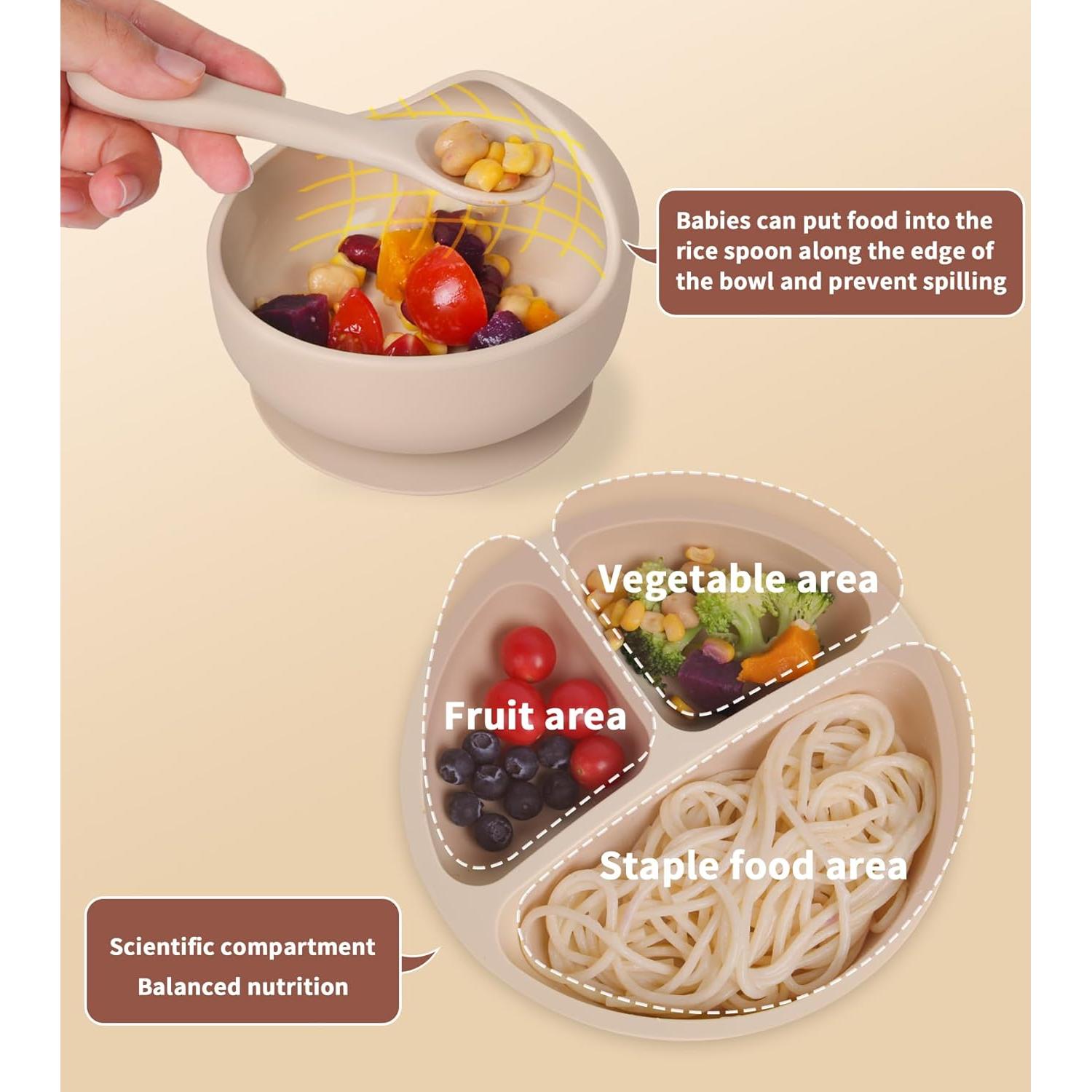 Conjunto de Alimentación para Bebés ECLIP de Silicona 10 Piezas