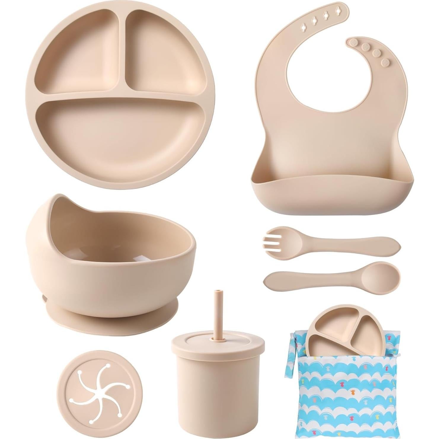 Conjunto de Alimentación para Bebés ECLIP de Silicona 10 Piezas