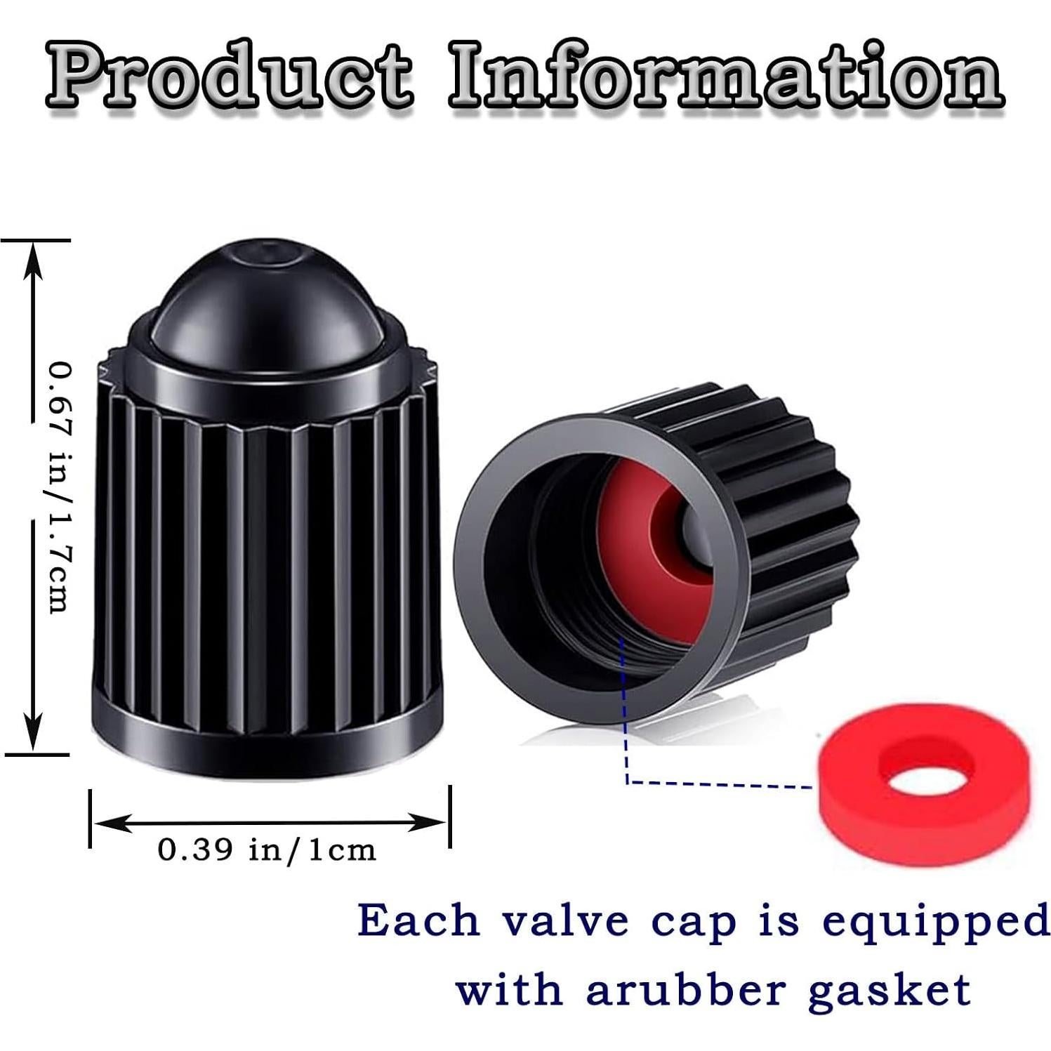 1000 Tapones de Válvula de Neumático Z-oneMart Universales