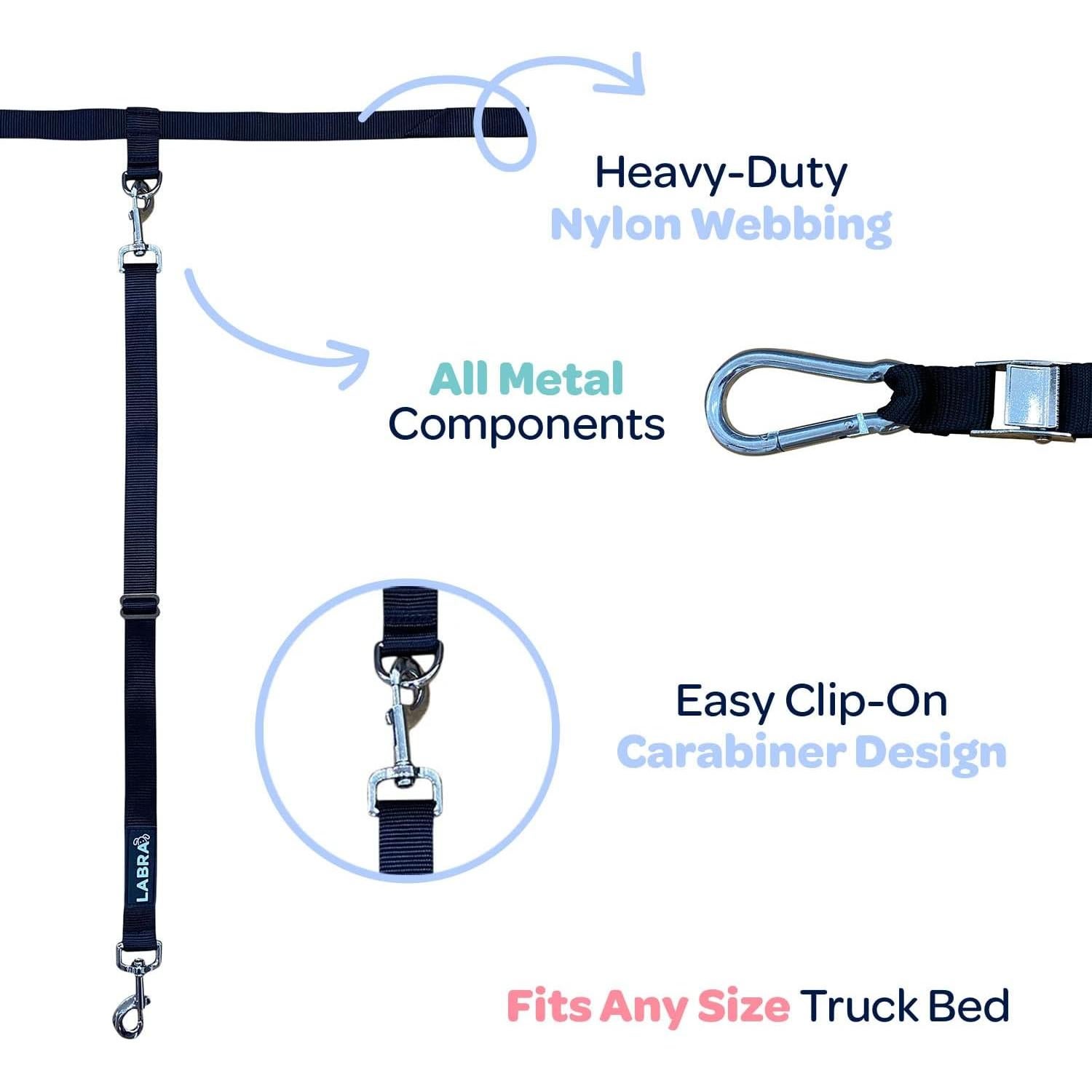 Correa Doble Ajustable Labra para Cama de Pickup - Nylon Resistente
