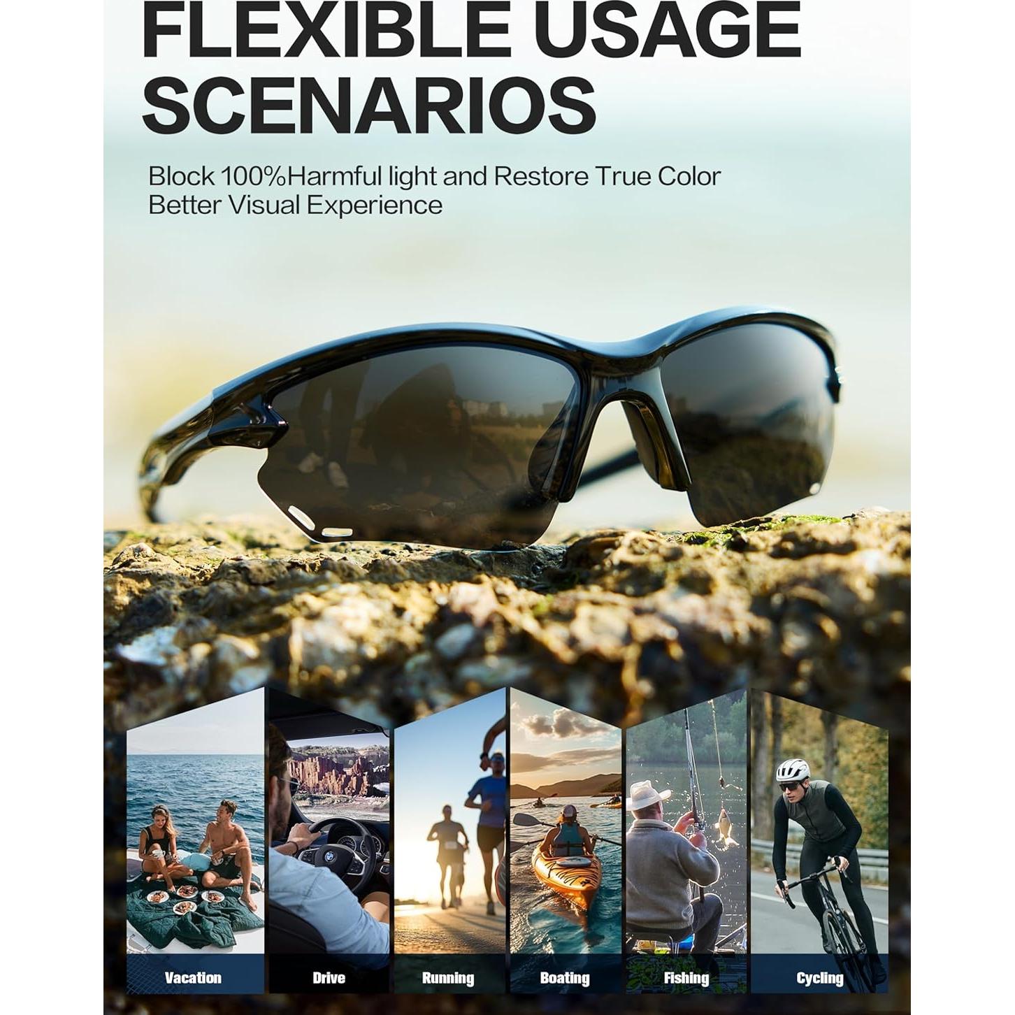 Gafas de sol polarizadas BIRCEN UV400 para ciclismo y correr