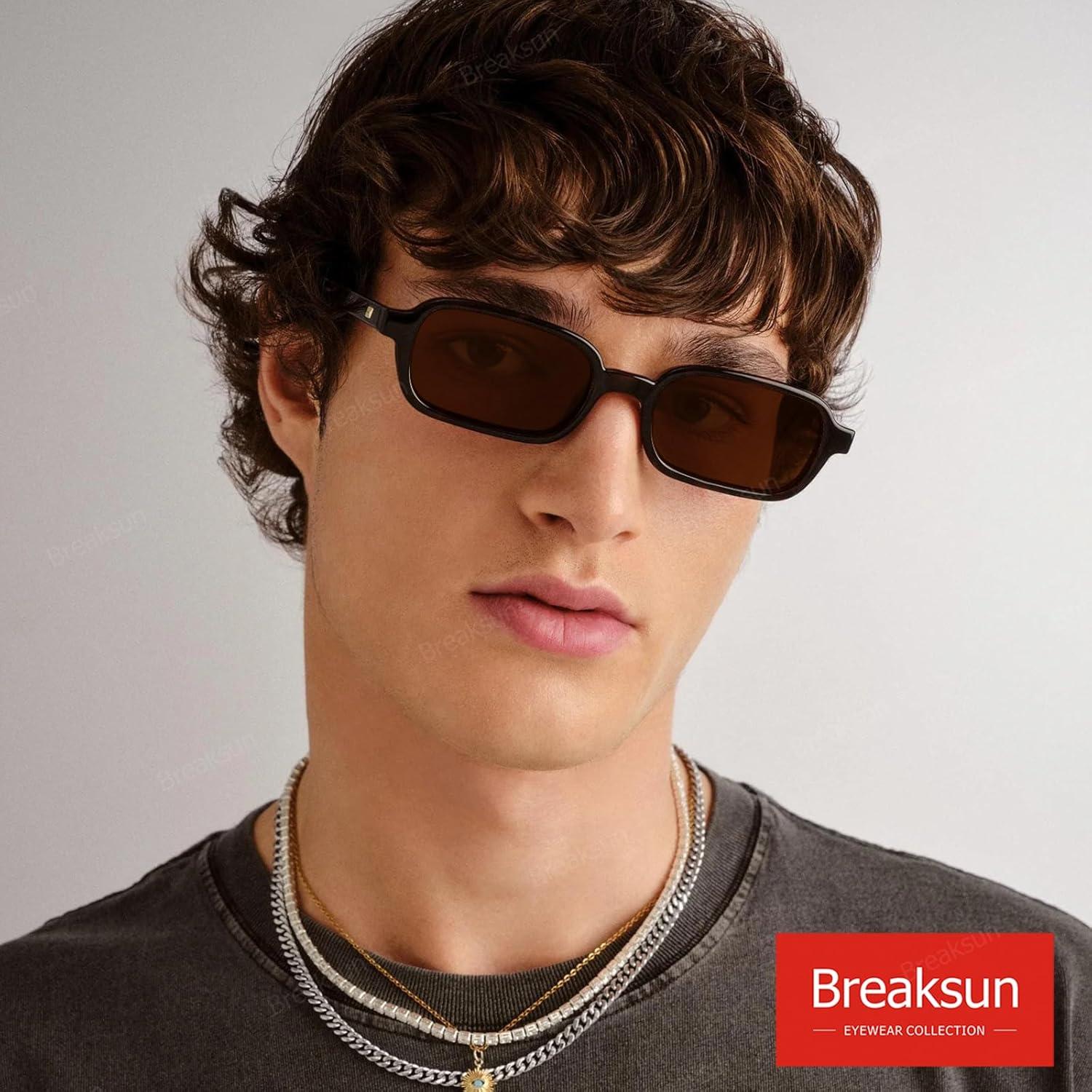 Gafas de sol rectangulares retro Breaksun B79 UV400