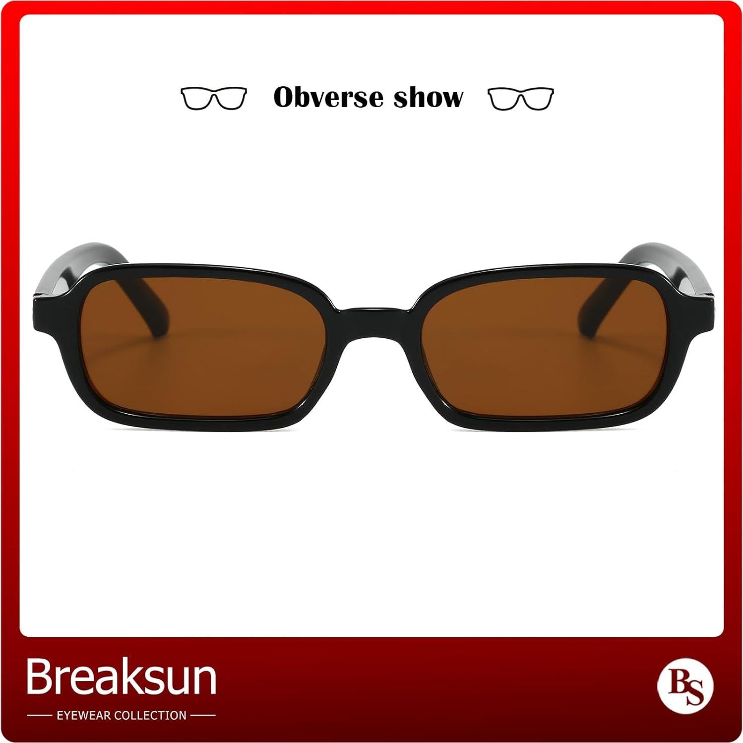 Gafas de sol rectangulares retro Breaksun B79 UV400