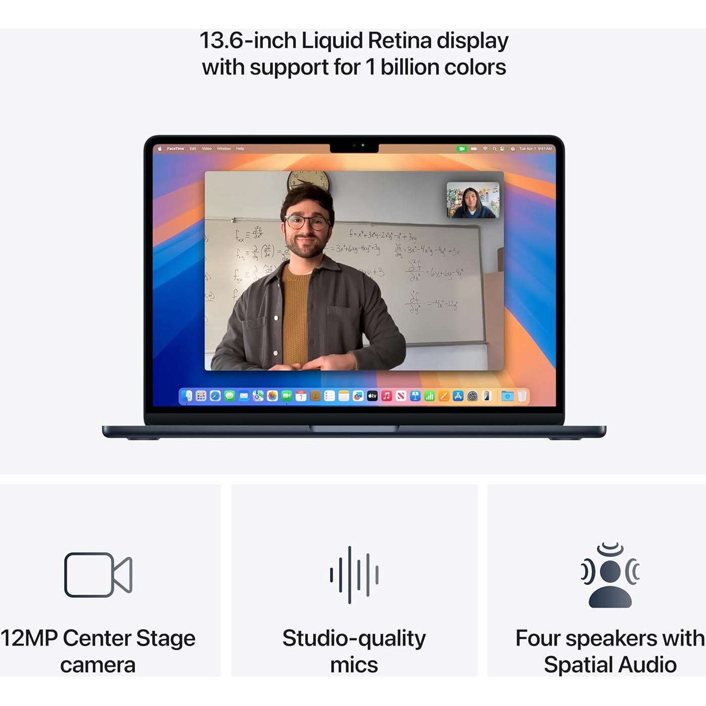 Apple MacBook Air 2025 13.6" M4 16GB 256GB SSD Medianoche con AppleCare+