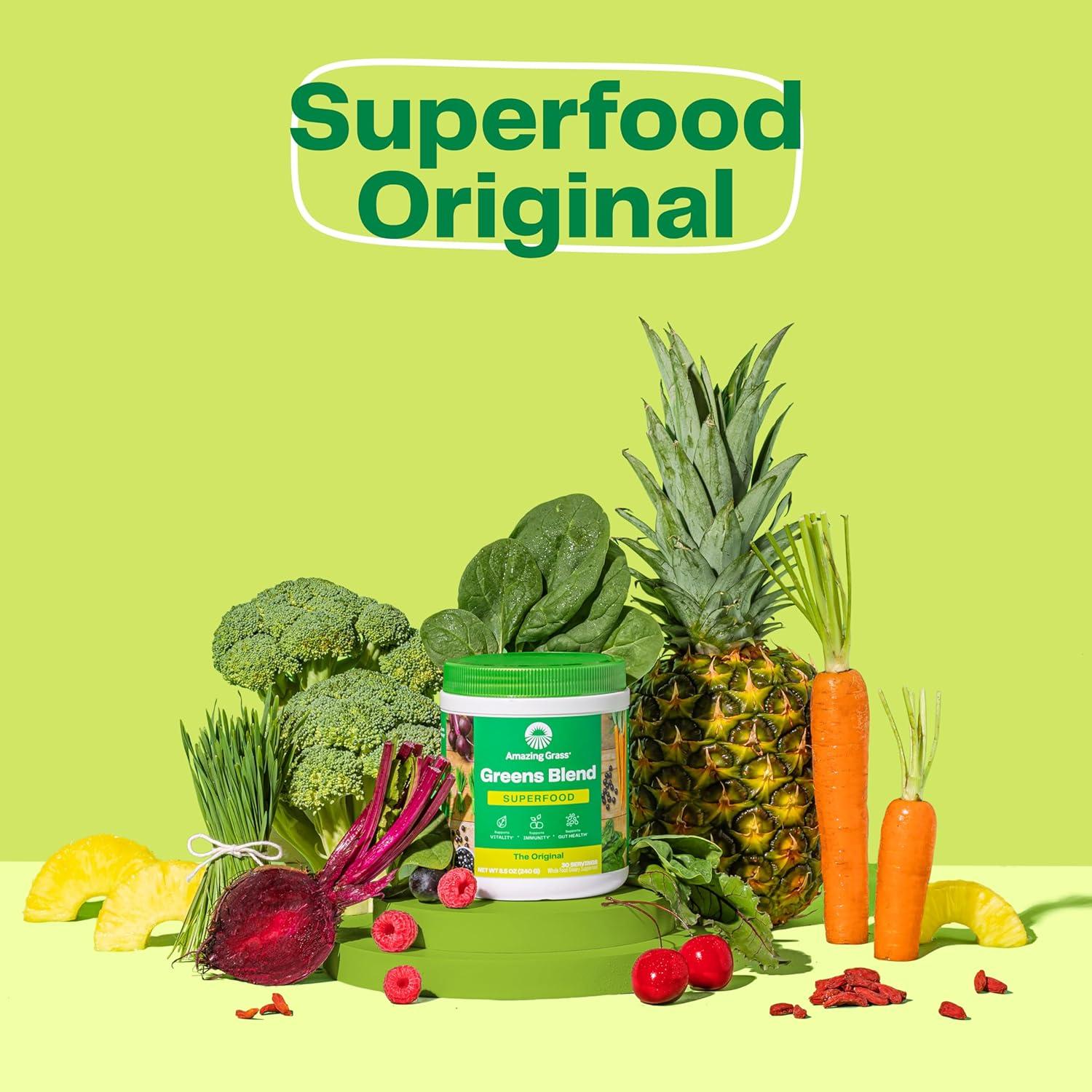 Mezcla de Superalimentos Amazing Grass Greens Blend 119g