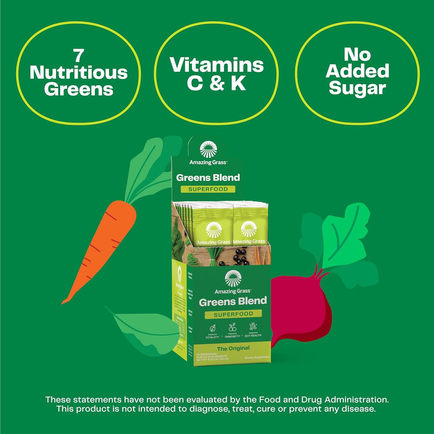 Mezcla de Superalimentos Amazing Grass Greens Blend 119g