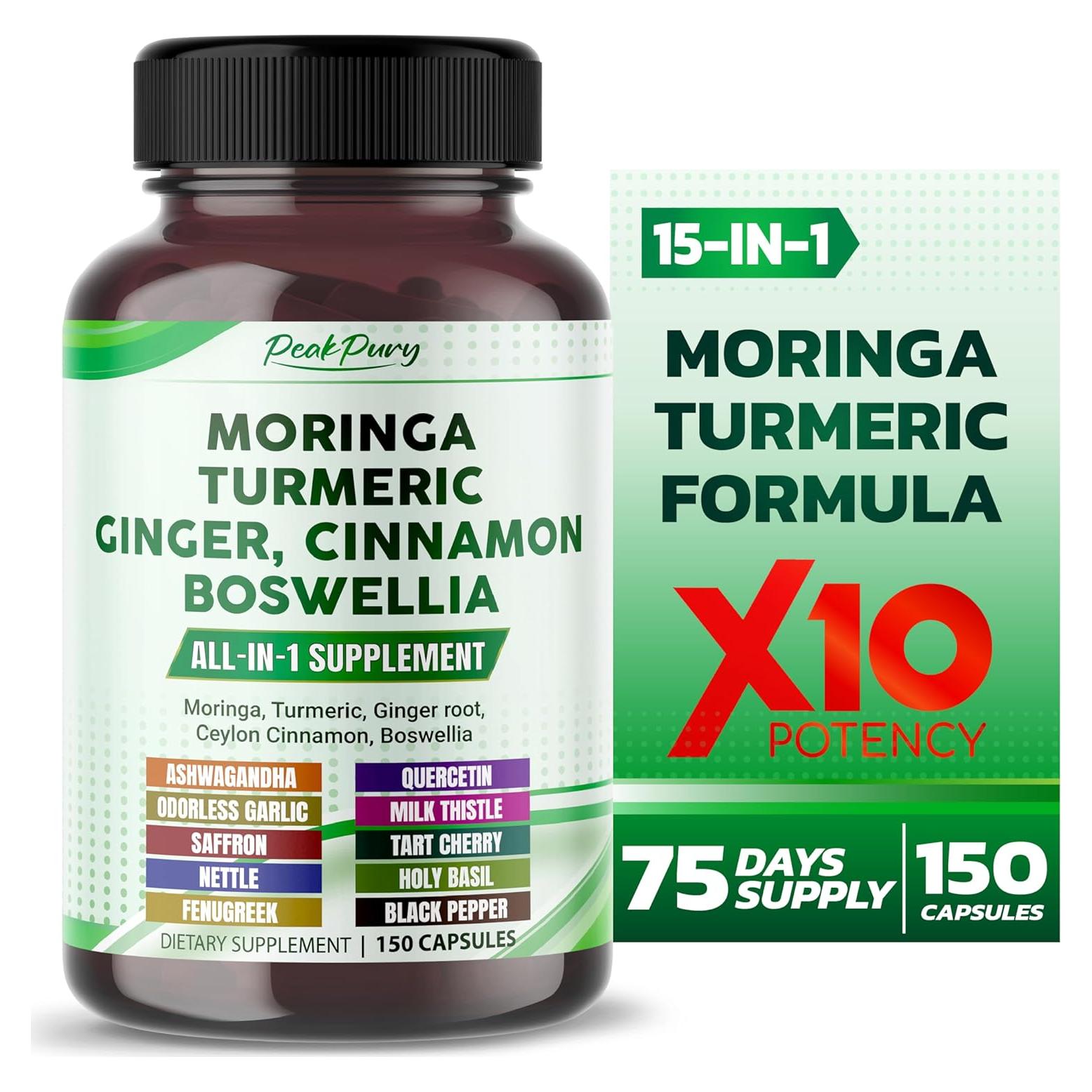 Suplemento de Moringa PeakPury 150 Cápsulas - Bienestar Articular