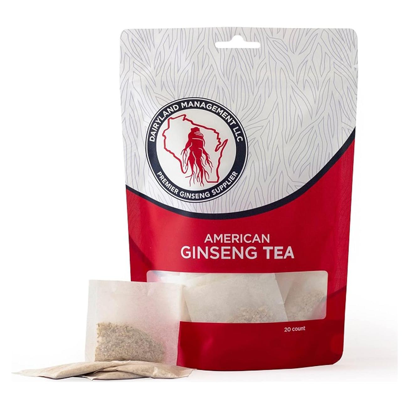 Bolsitas de Té de Ginseng Americano Dairyland 20 Unidades - Sin OGM