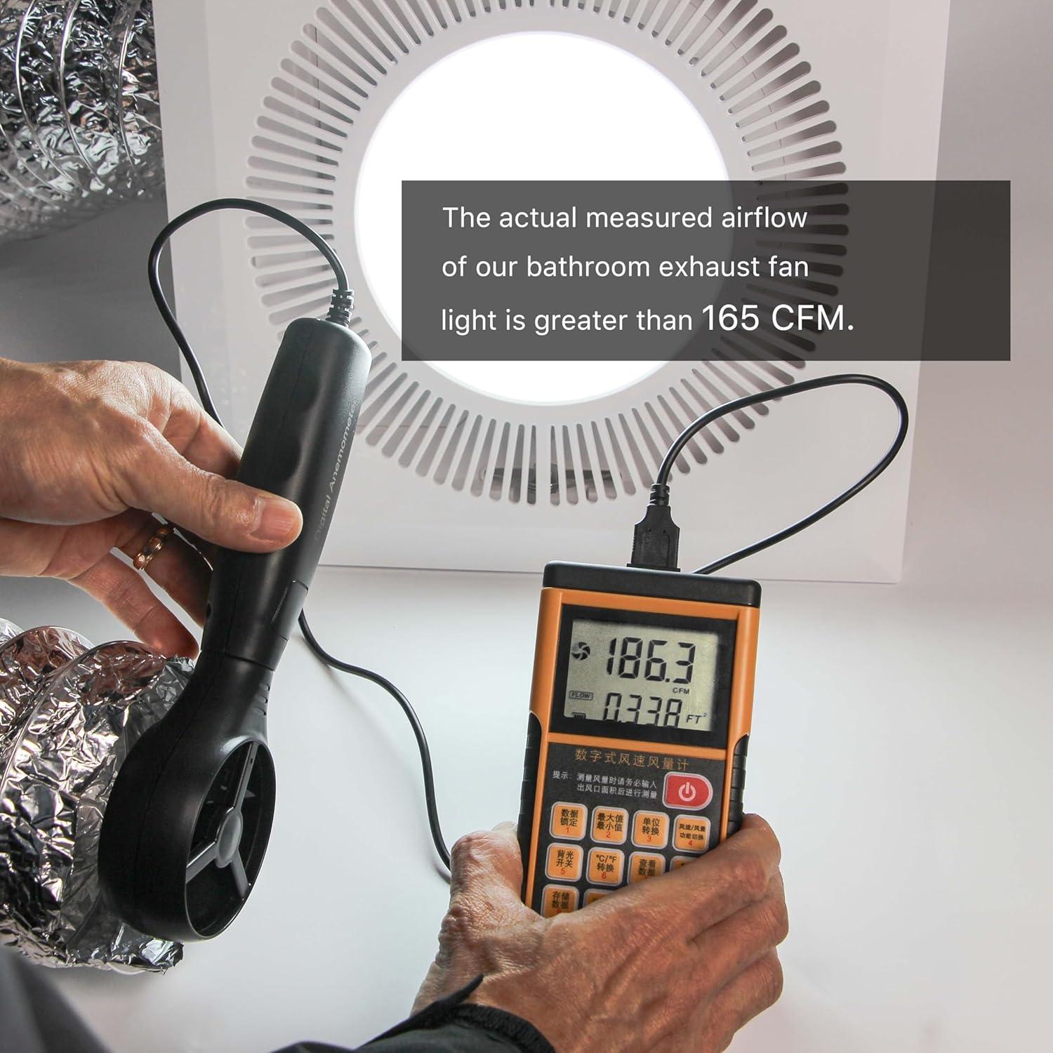 Ventilador Extractor de Baño con Luz LED FWASTT 30cm 165CFM