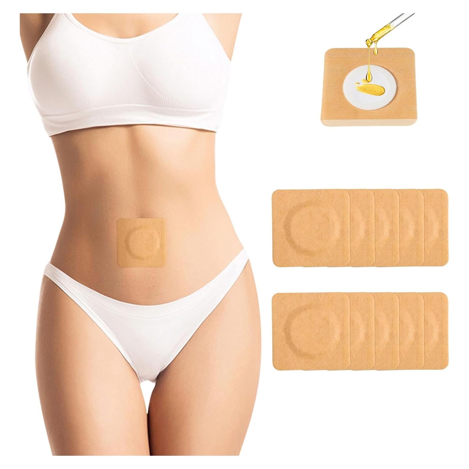 10 Piezas Parche de Aceite de Ricino Orgánico Autoadhesivo