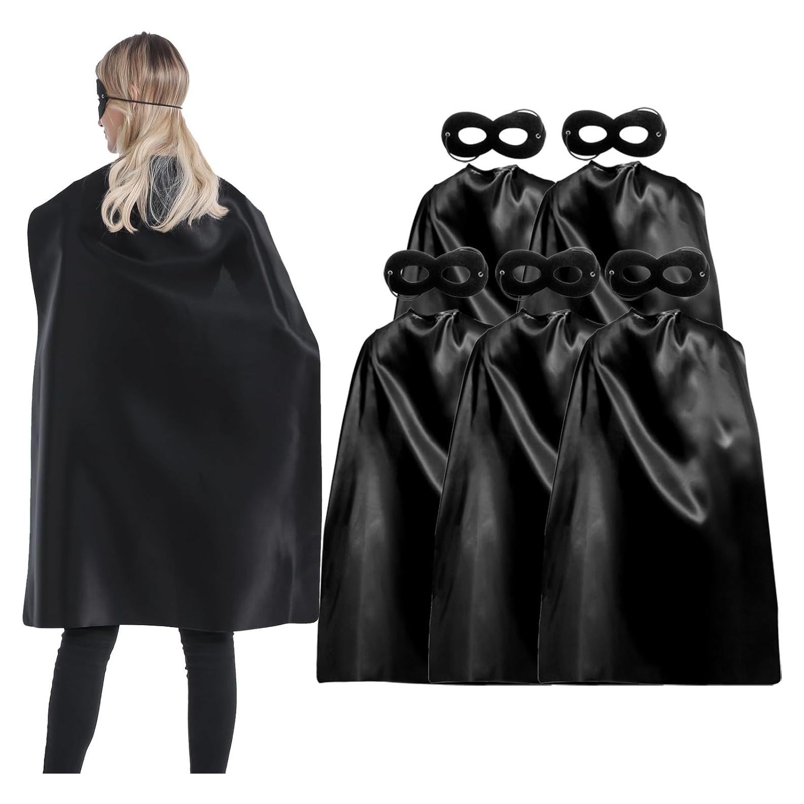 Set de Capas y Máscaras de Superhéroe ADJOY para Adultos - 5 Piezas