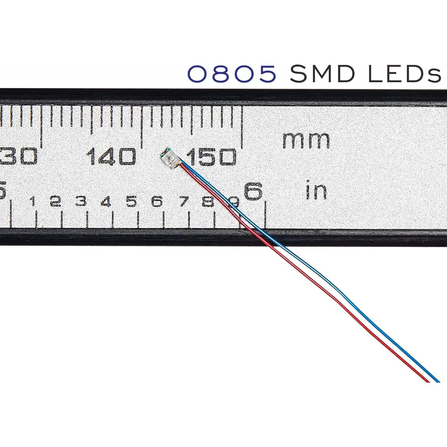 50 LEDs SMD Pre-cableados ZZHOB 3V Multicolor para Modelismo