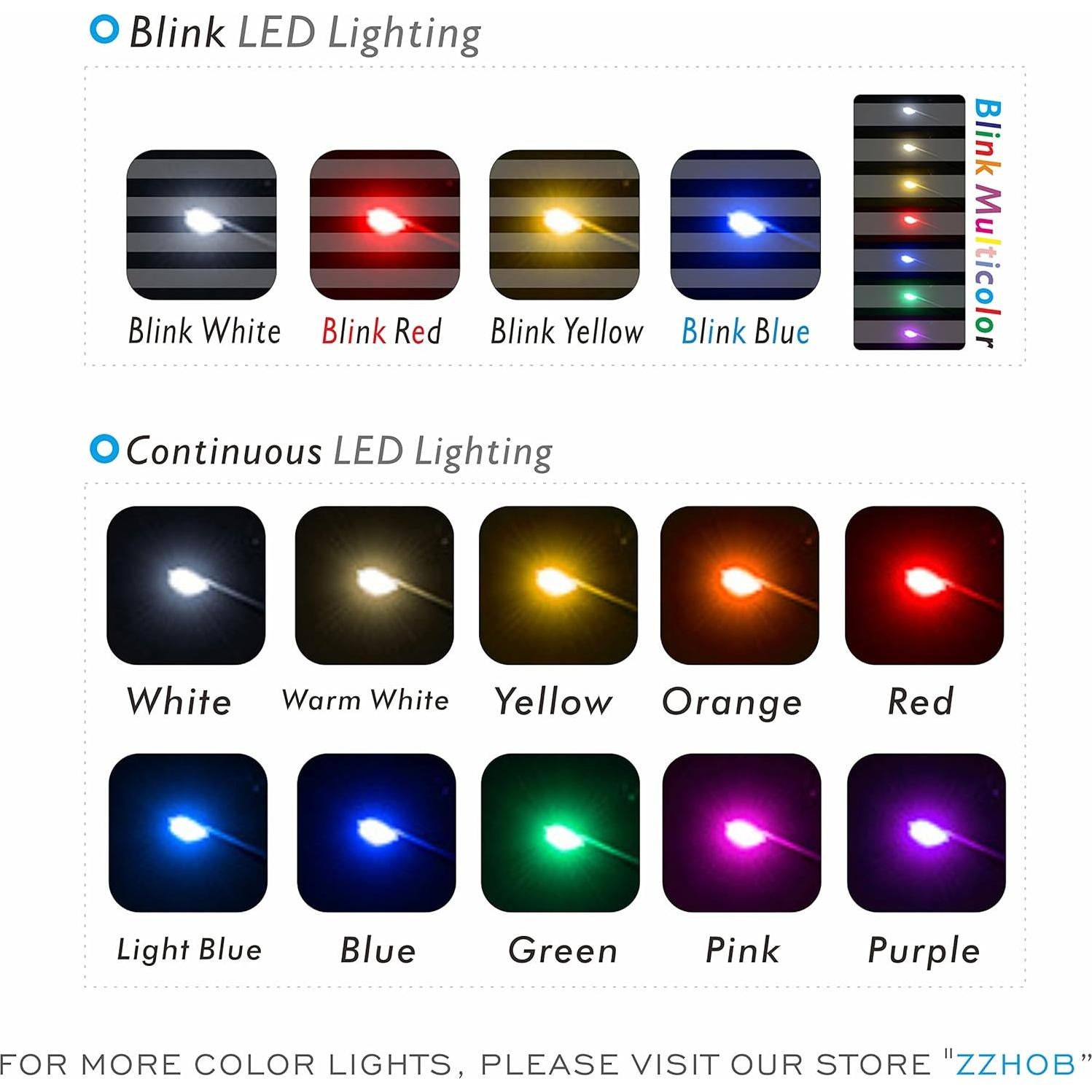 50 LEDs SMD Pre-cableados ZZHOB 3V Multicolor para Modelismo