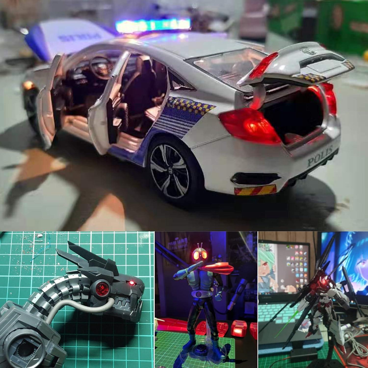 50 LEDs SMD Pre-cableados ZZHOB 3V Multicolor para Modelismo