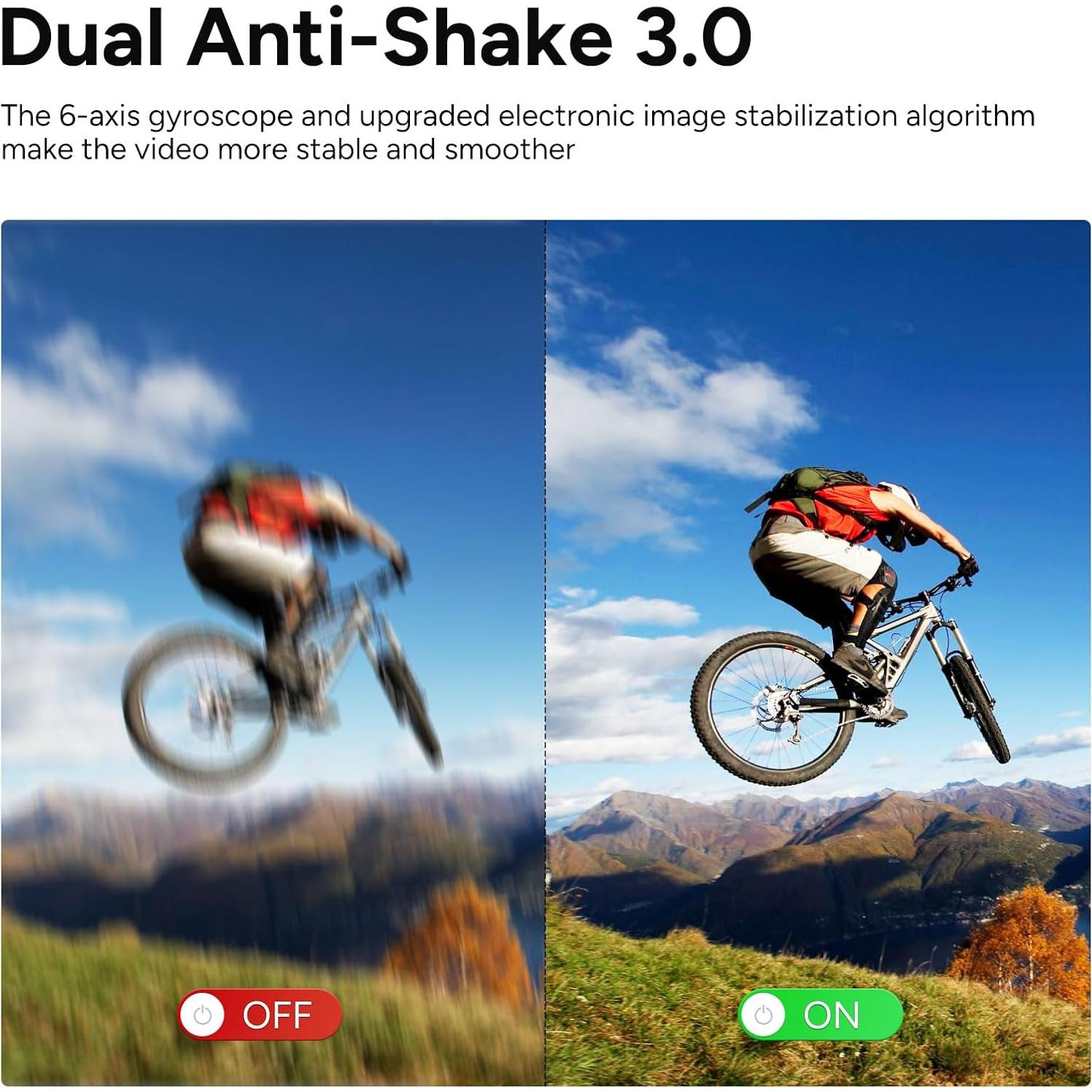 Cámara de acción SJCAM Pocket 4K, estabilización 6 ejes, blanca