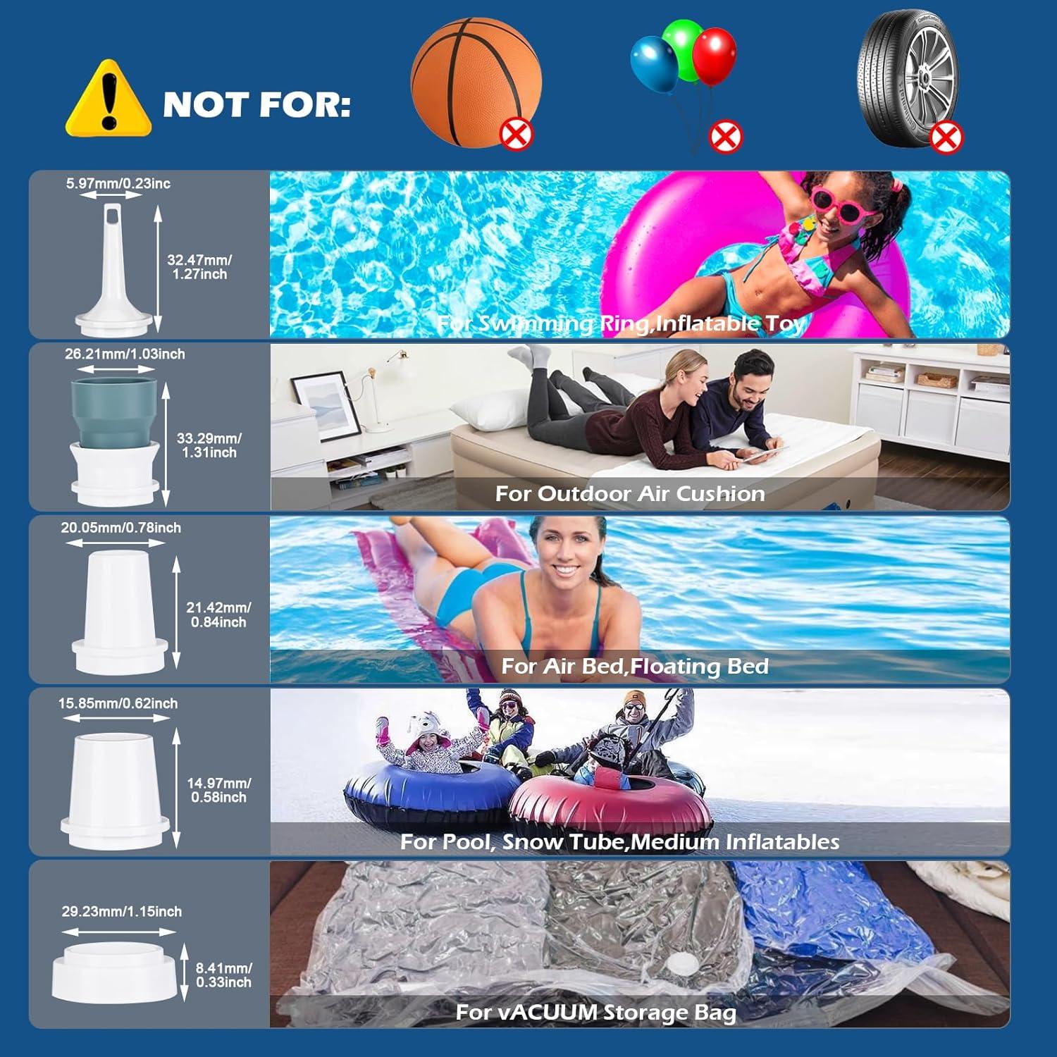 Bomba de Aire CAMULAND Mini Recargable 1400mAh para Inflables