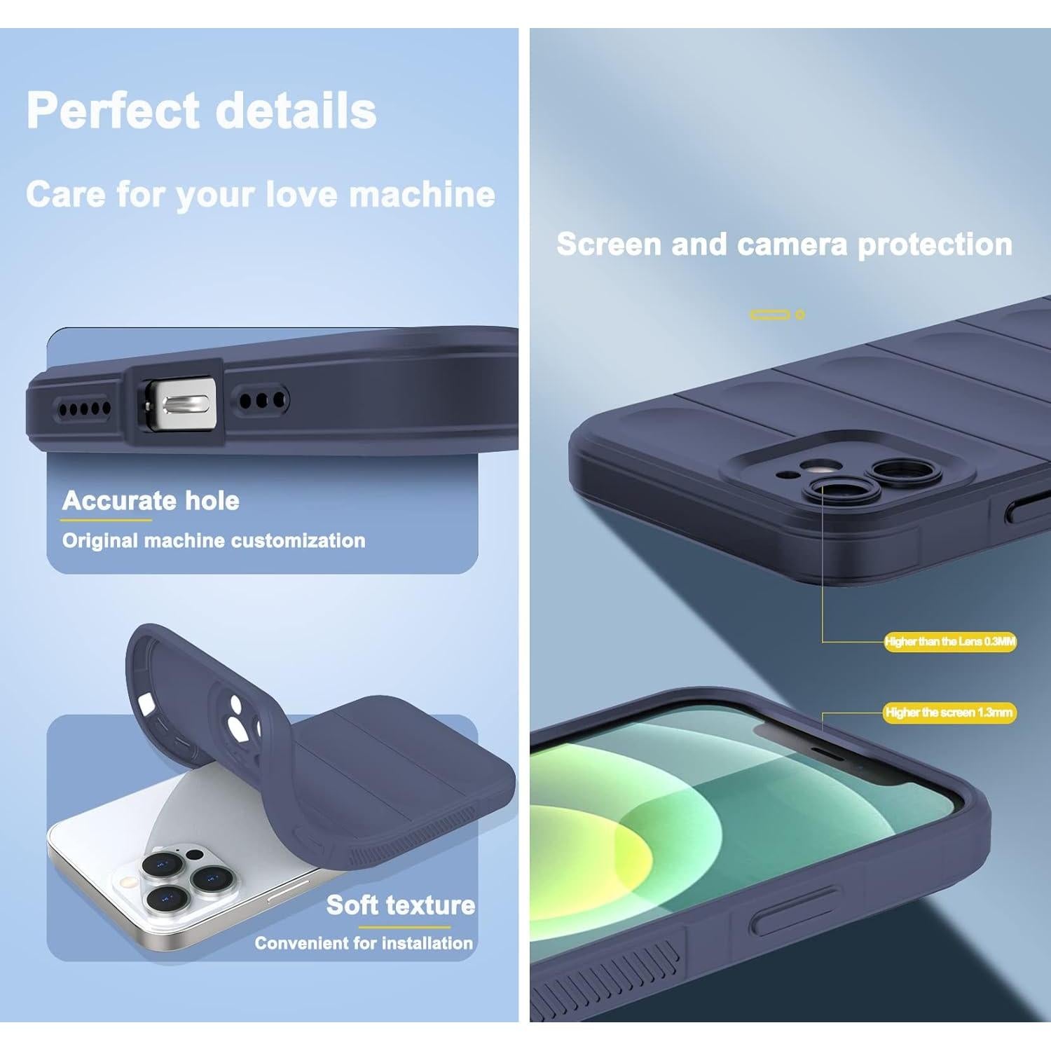 Funda de Silicona Honor X6 Wousunly Azul Ultra Delgado