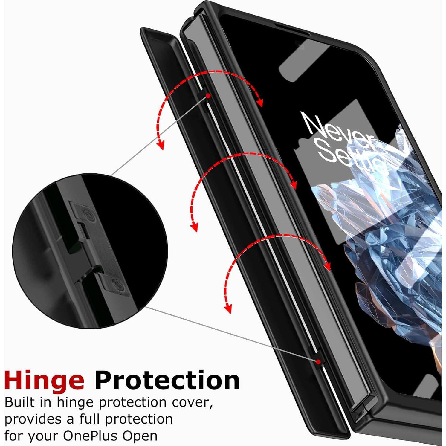 Funda delgada YQODSZ para OnePlus Open con soporte y protección