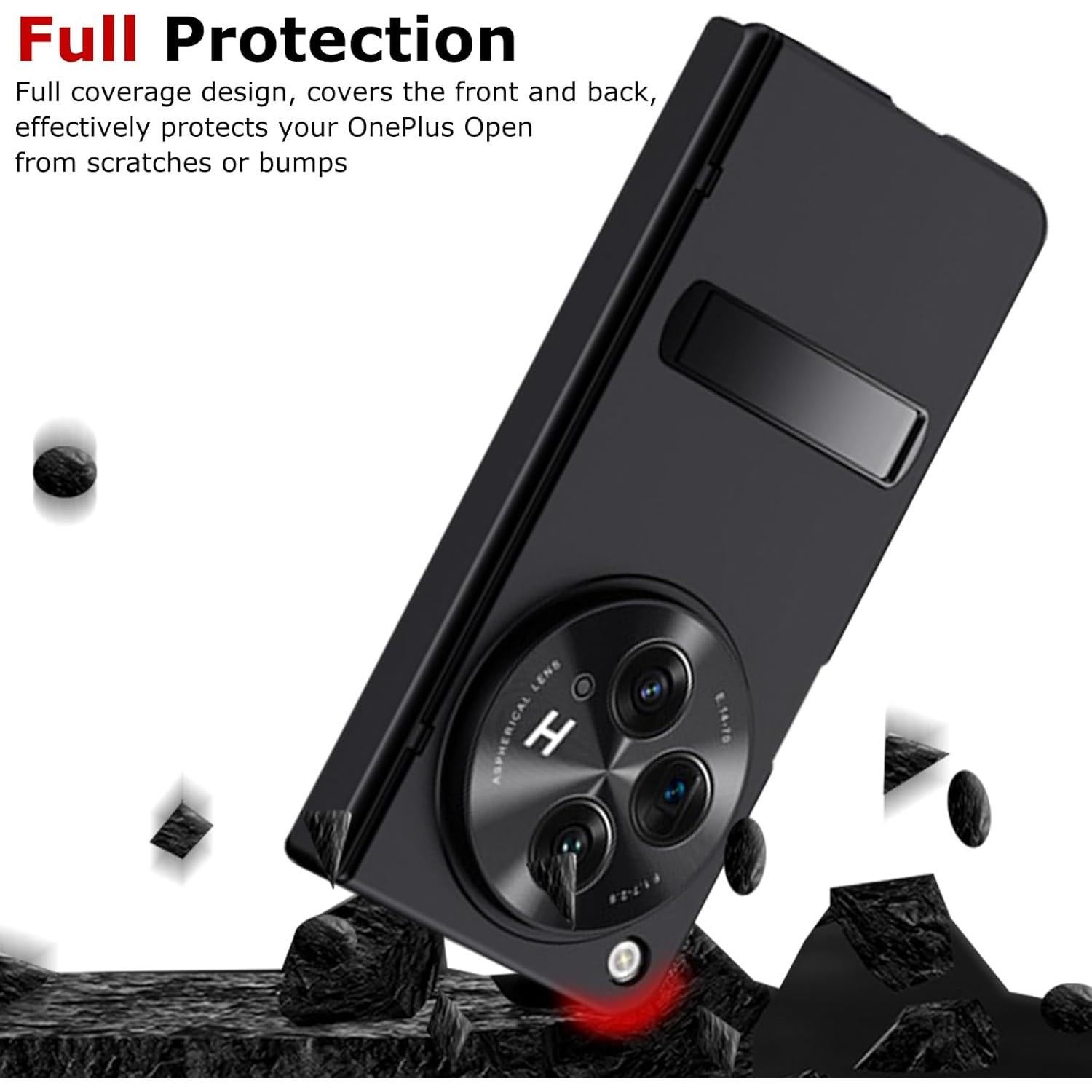 Funda delgada YQODSZ para OnePlus Open con soporte y protección